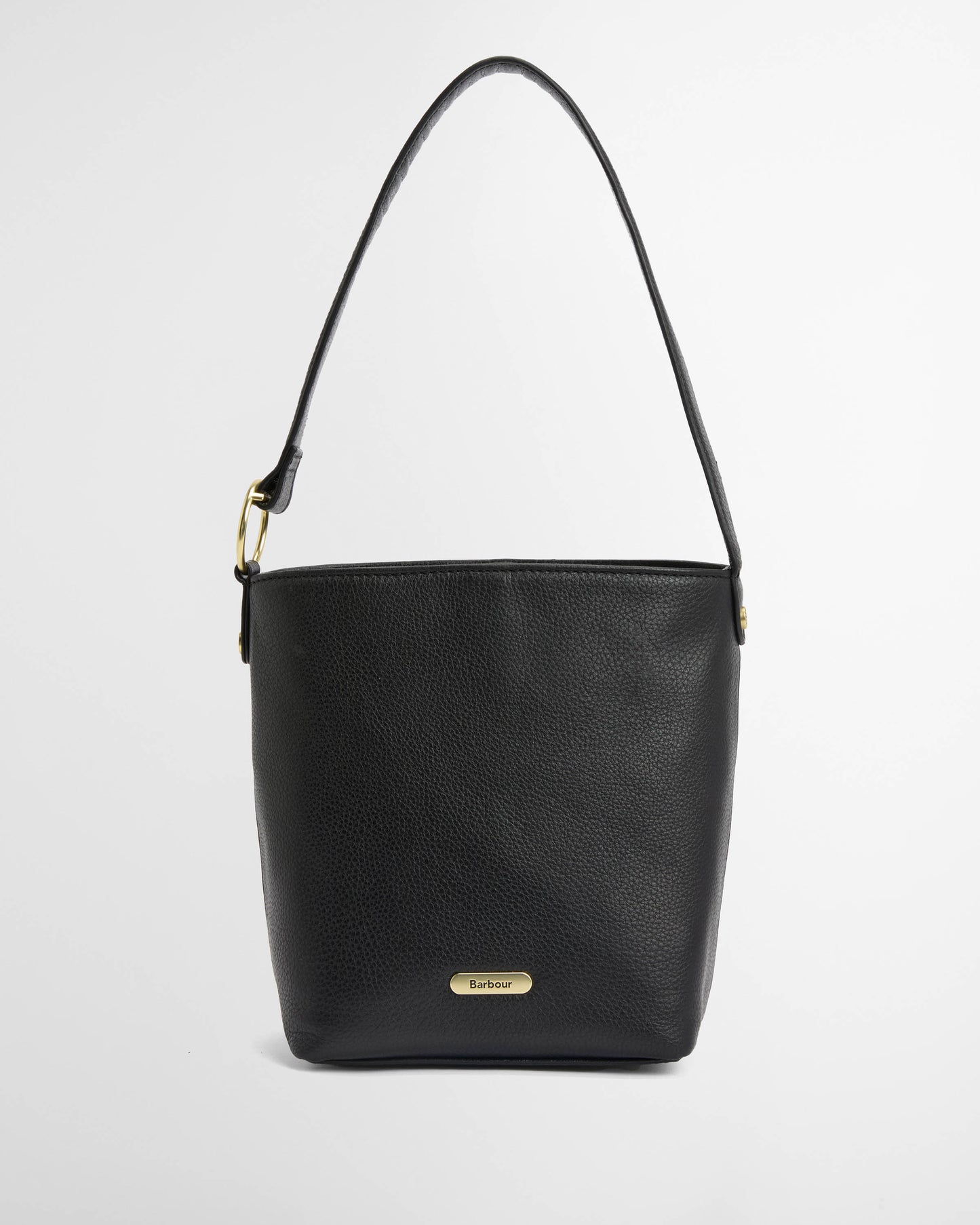 Barbour Cedar Womens Leather Bucket Bag - Black