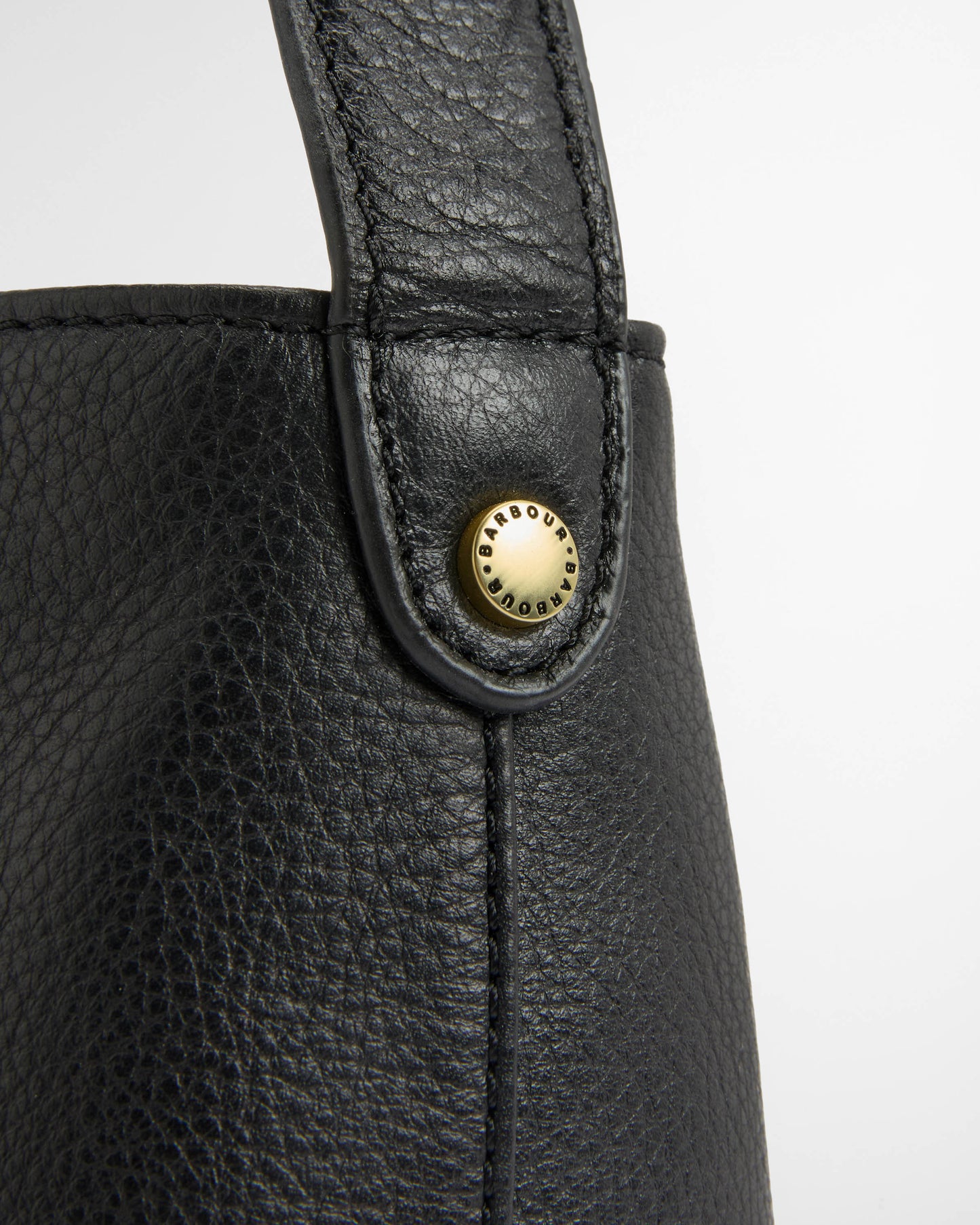 Barbour Cedar Womens Leather Bucket Bag - Black