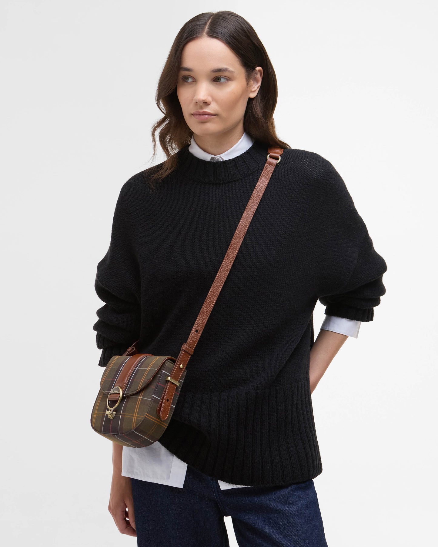 Barbour Elm Womens Tartan Crossbody Bag- Classic Tartan