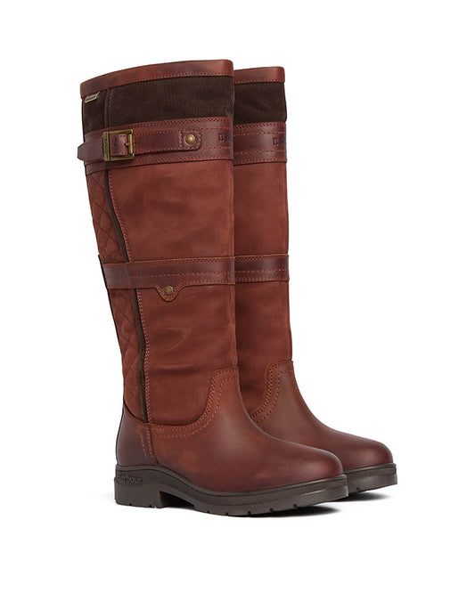 Barbour Beaconsfield Womens Tall Boot - Mahogony/Choc Nubuck