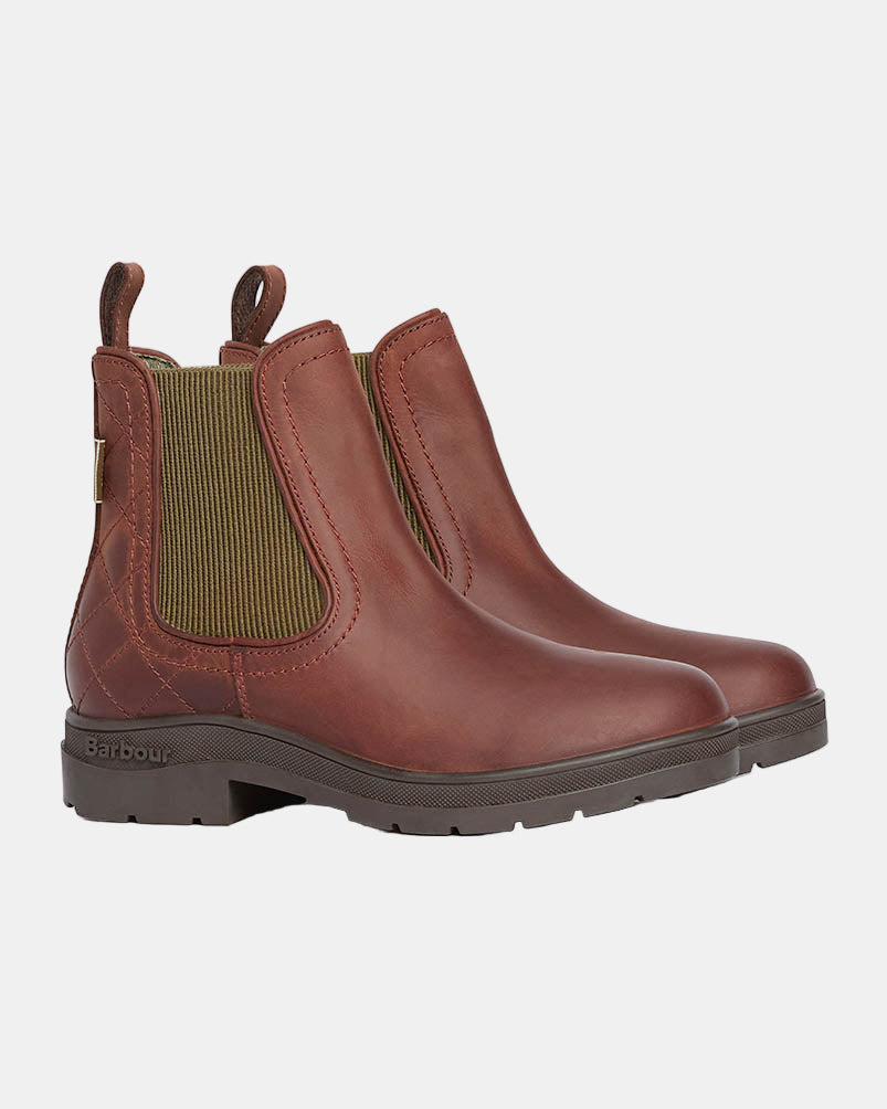 Barbour Amble Womens Chelsea Boot - Mahogony/Choc Nubuck