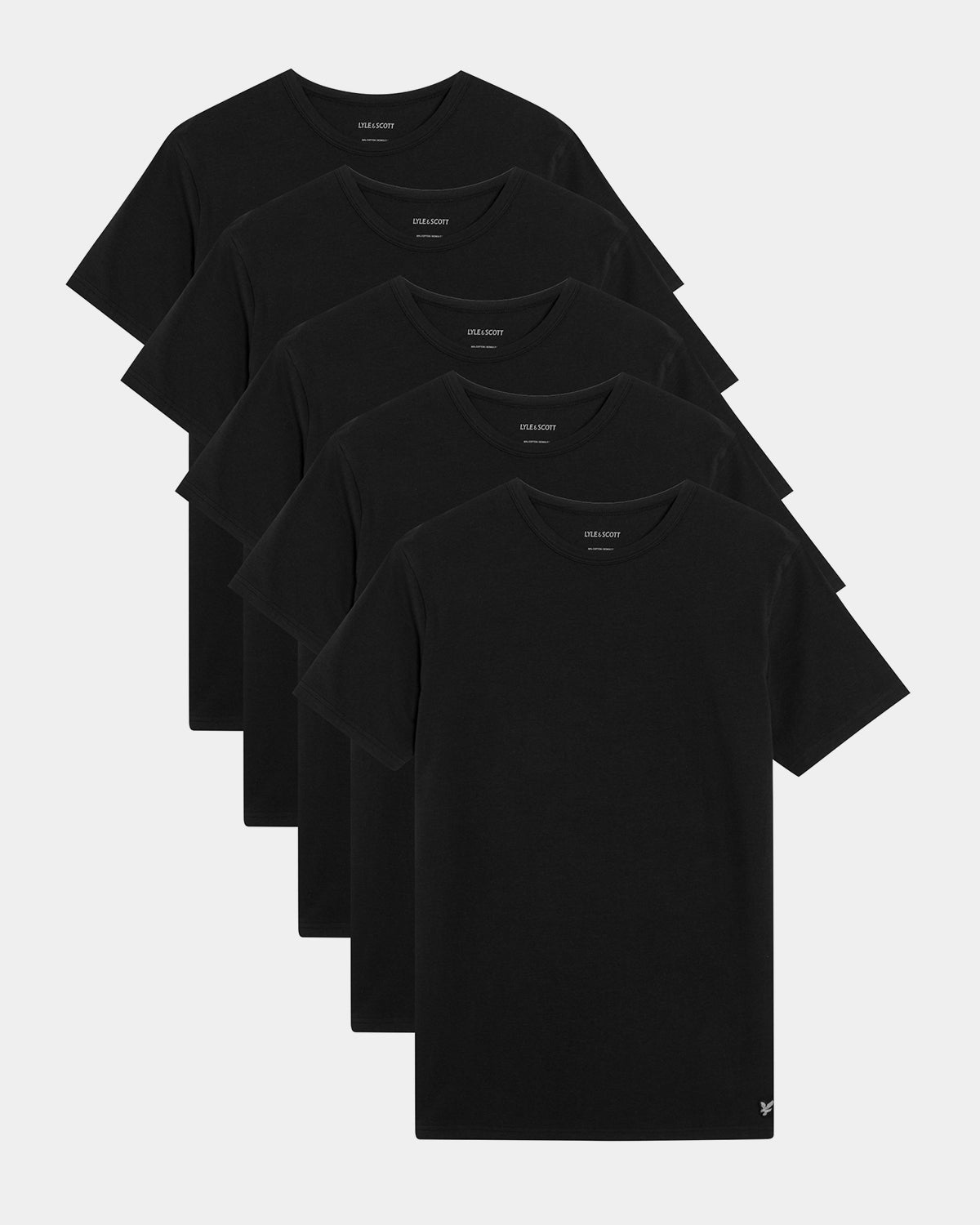 Lyle & Scott Basic 5 Pack T-Shirt - Z865 Jet Black