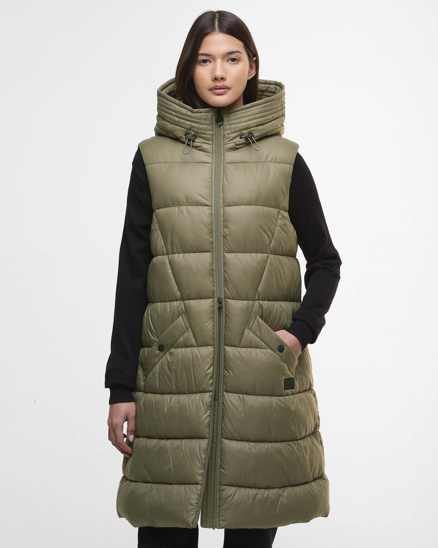 Barbour International Cecilla Womens Puffer Gilet - Dusky Khaki