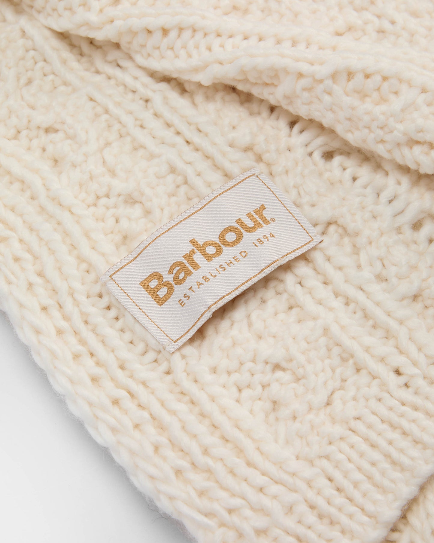 Barbour Penshaw Womens Beanie/Scarf - Cloud