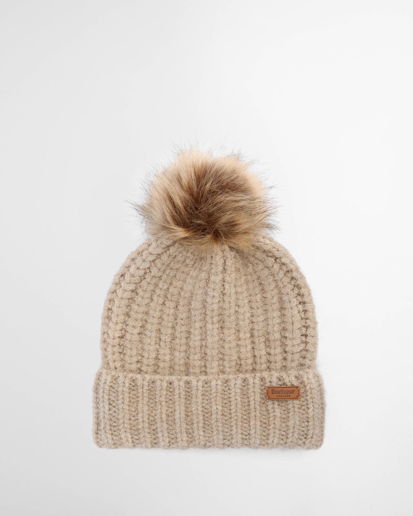Barbour Saltburn Beanie & Tartan Scarf Set - Gardenia Tartan