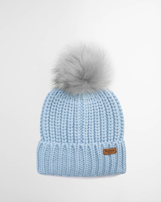 Barbour Saltburn Womens Beanie - Ice Blue