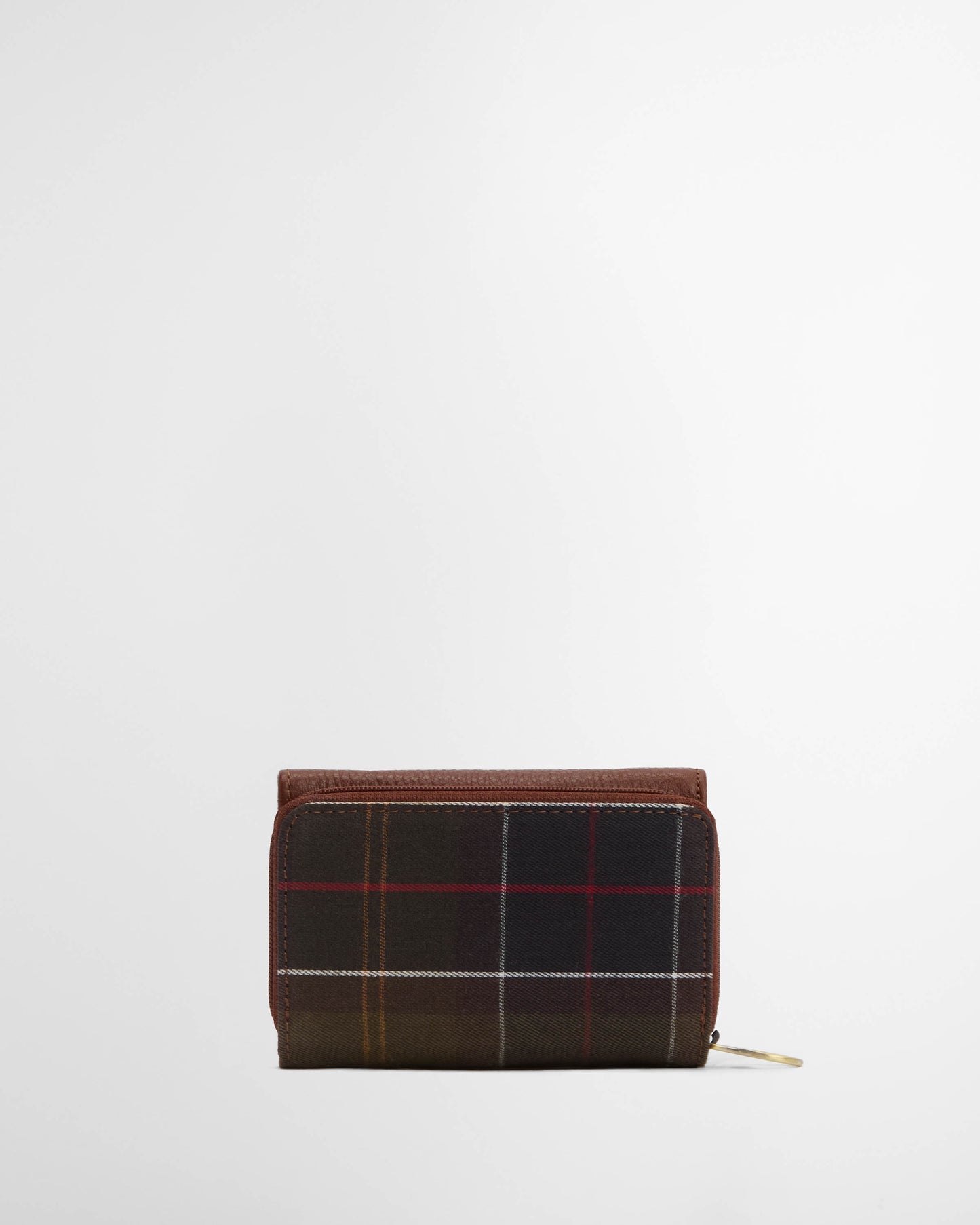 Barbour Rosa Womens Leather French Purse - Brown/Classic Tartan