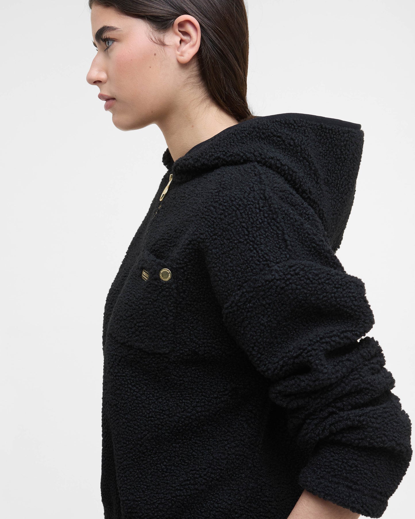 Barbour International Lola Womens Fleece Hoodie - Black