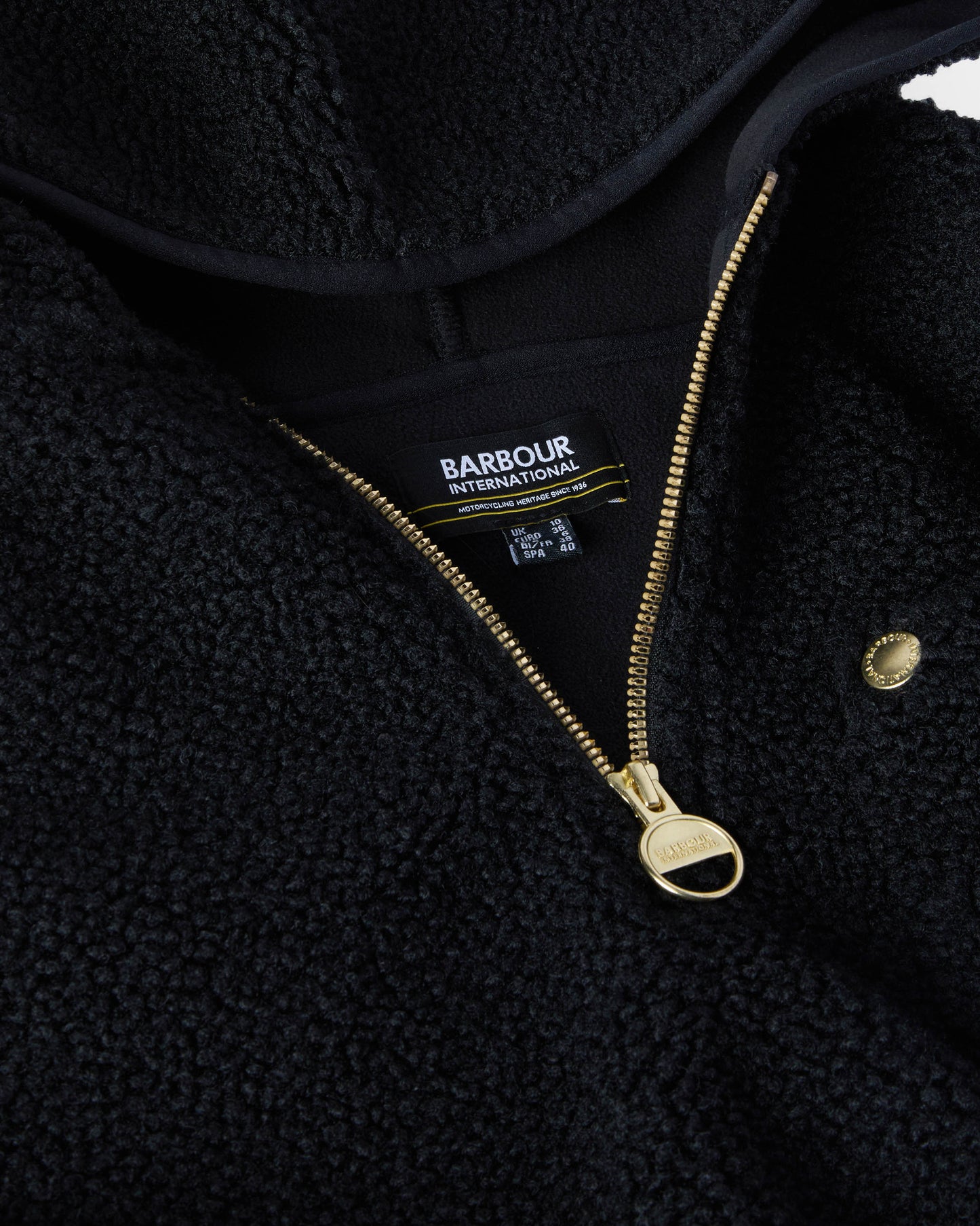 Barbour International Lola Womens Fleece Hoodie - Black