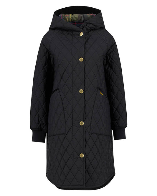 Barbour Hilary Womens Quilted Jacket - Black/Classic Tartan