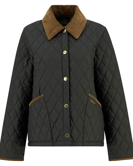 Barbour Icons Cropped Liddesdale Womens Quilted Jacket - Sage/Ancient