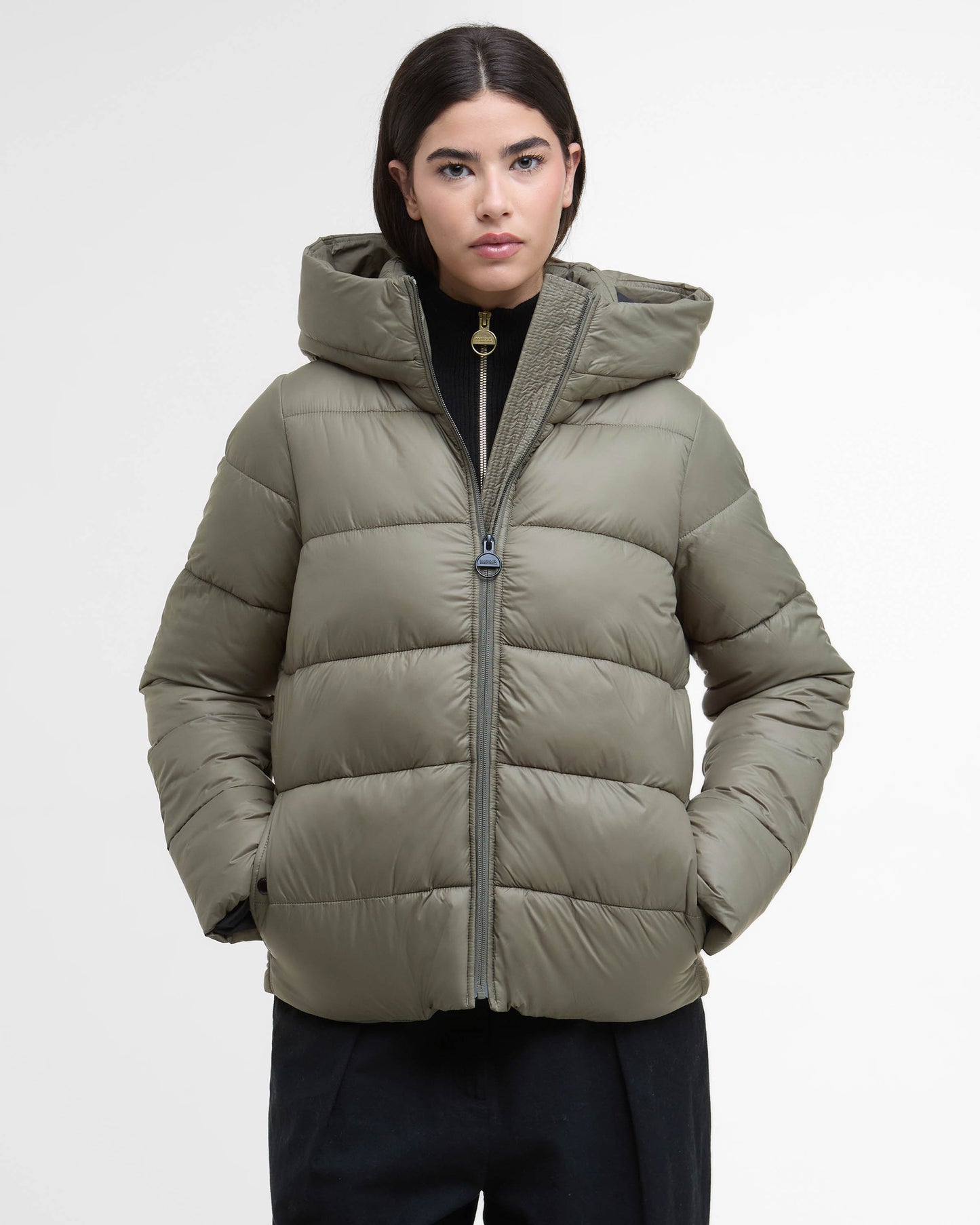 Barbour International Olivios Womens Puffer Jacket - Dusky Khaki