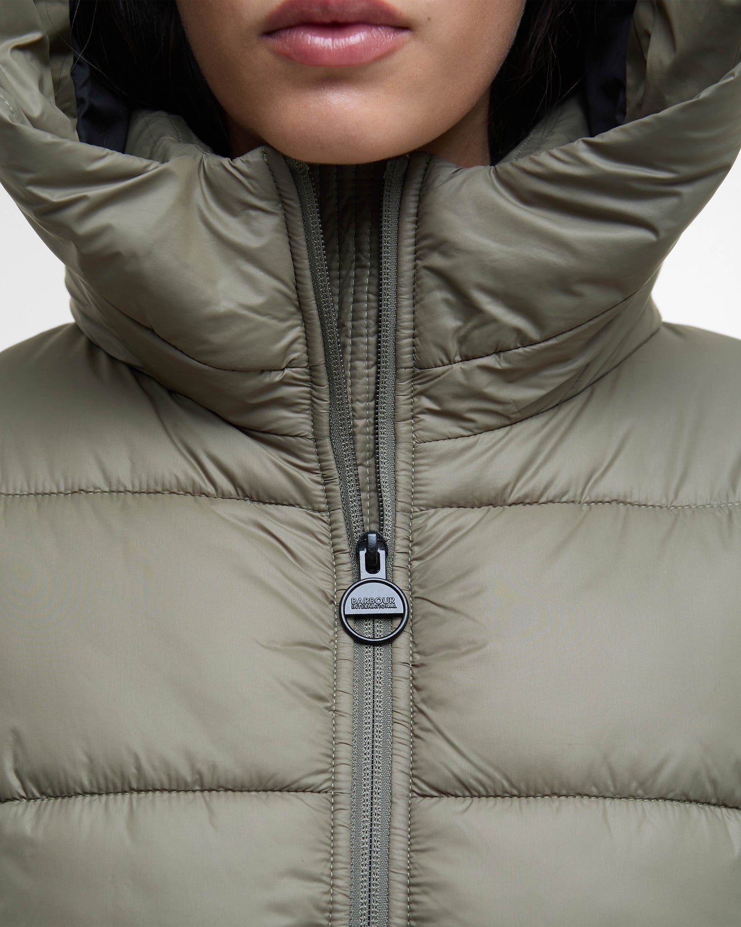 Barbour International Olivios Womens Puffer Jacket - Dusky Khaki