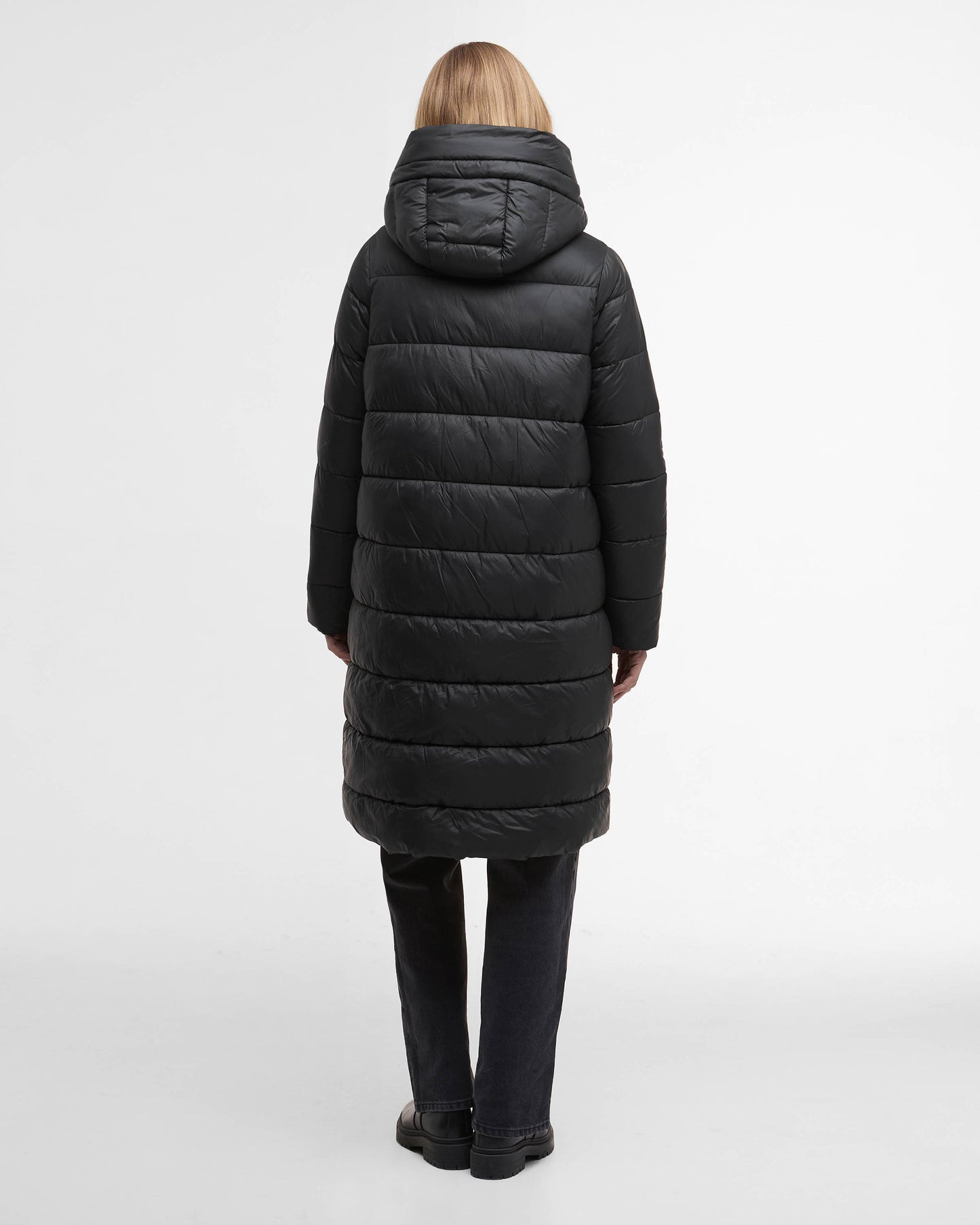 Barbour International Olivios Womens Longline Puffer Jacket - Black