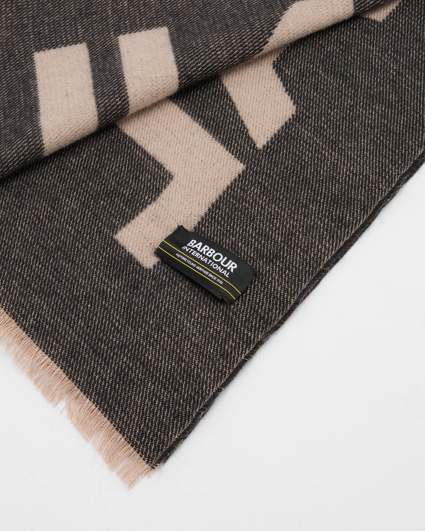 Barbour International Milla Logo Womens Scarf - Oat/Black
