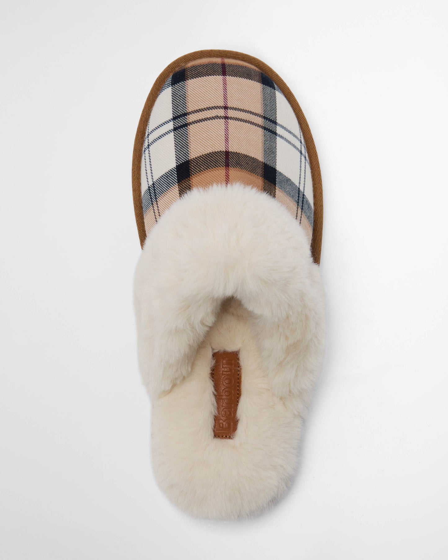 Barbour Claudia Womens Tartan Mule Slipper - Hessian Tartan