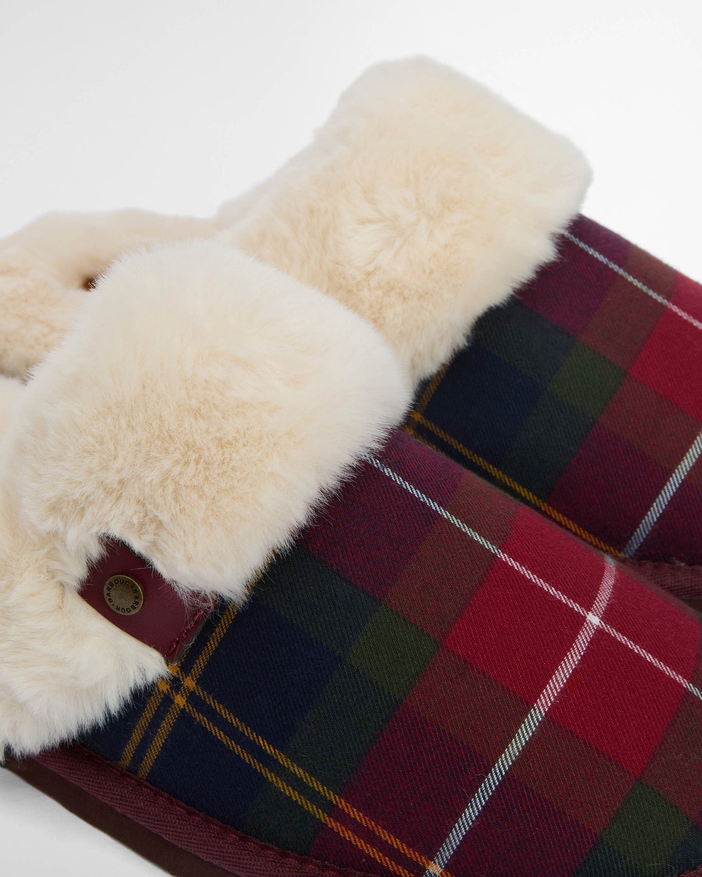 Barbour Claudia Womens Tartan Mule Slipper - Winterberry Tartan