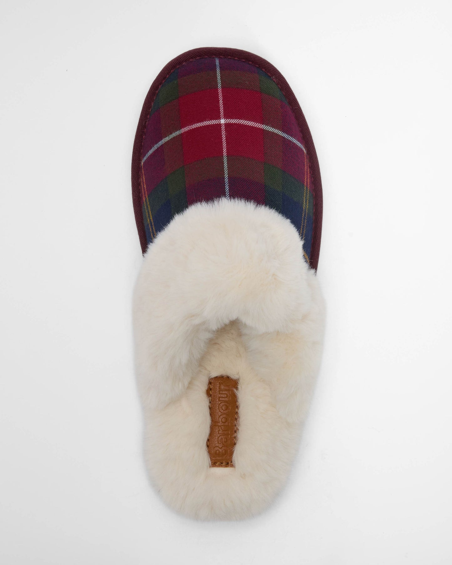 Barbour Claudia Womens Tartan Mule Slipper - Winterberry Tartan