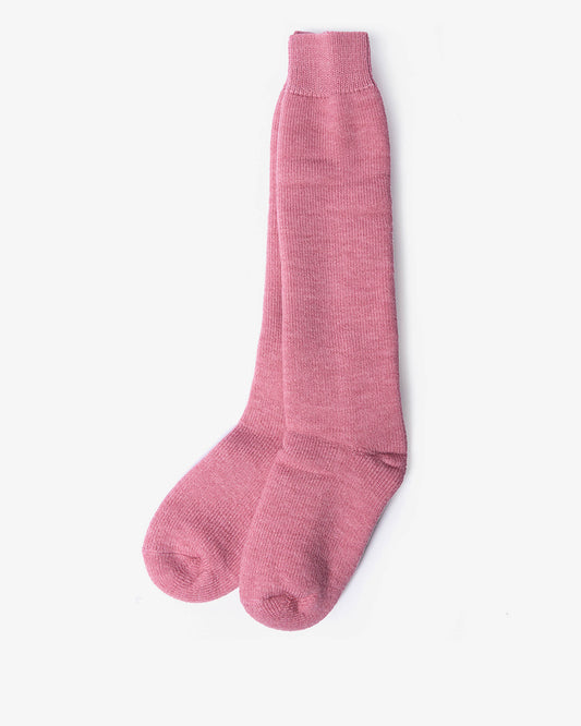 Barbour Wellington Knee Length Womens Socks - Rose Pink