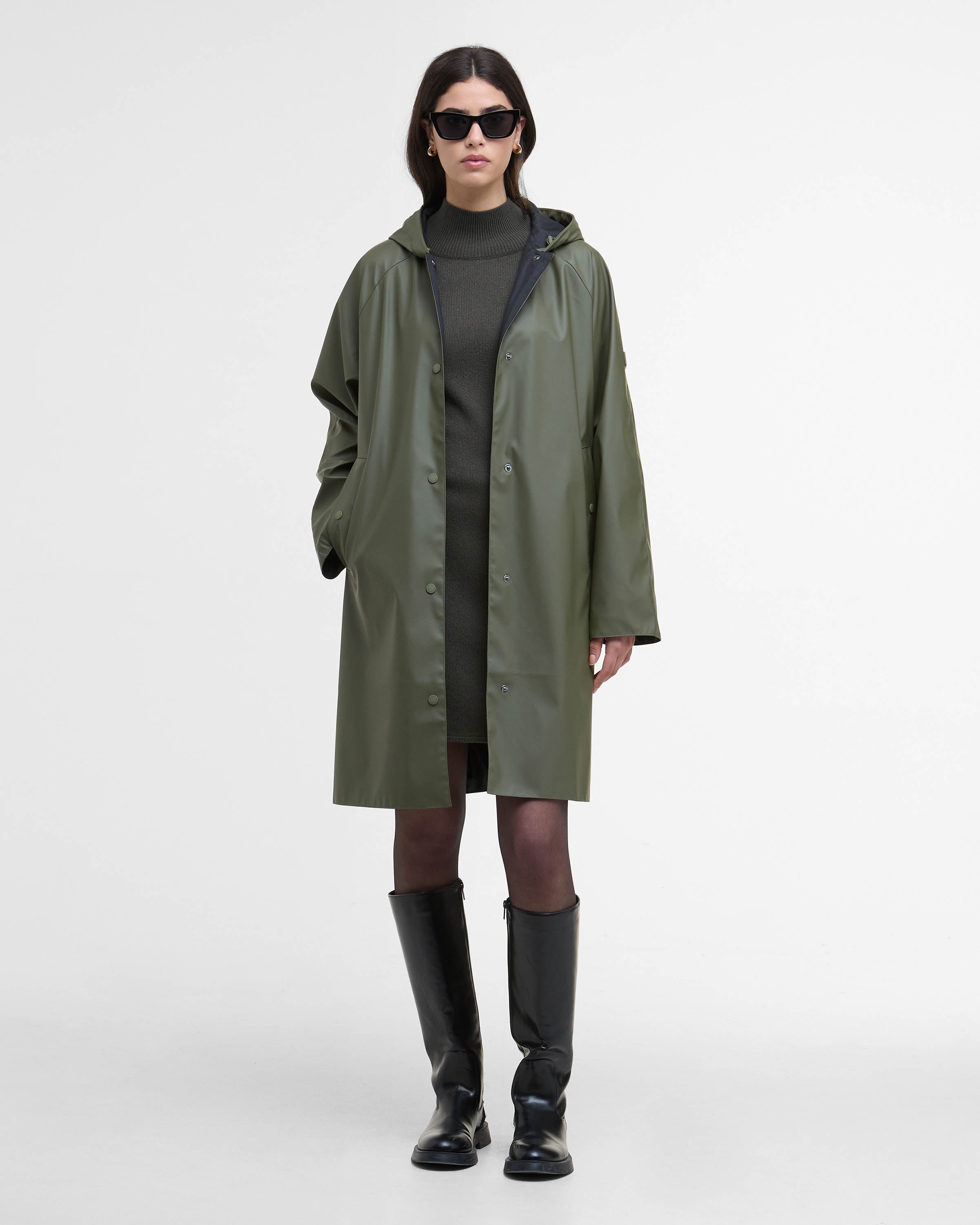 Barbour International Recoleta Womens Showerproof Jacket Dusky Khaki barbour-international-recoleta-womens-showerproof-jacket-dusky-khaki