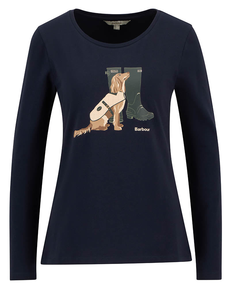 Barbour Hedley Womens Long Sleeve T-Shirt - Navy