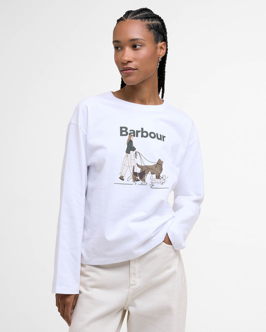 Barbour Woodhouse Womens Long Sleeve T-Shirt - White
