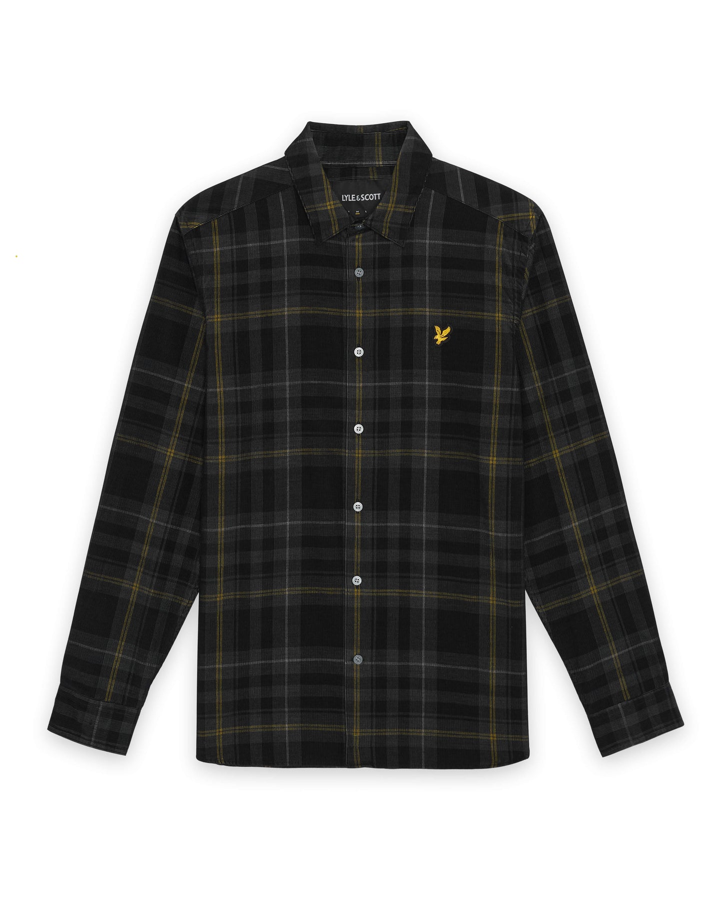 Lyle & Scott Tartan Corduroy Shirt - Z865 Jet Black