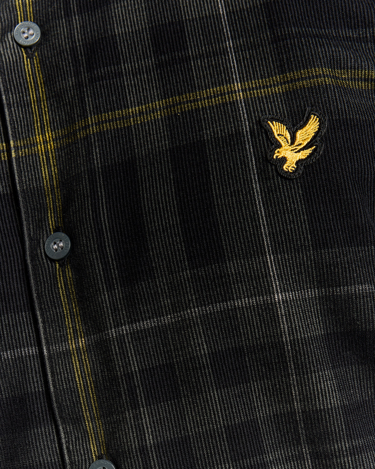 Lyle & Scott Tartan Corduroy Shirt - Z865 Jet Black