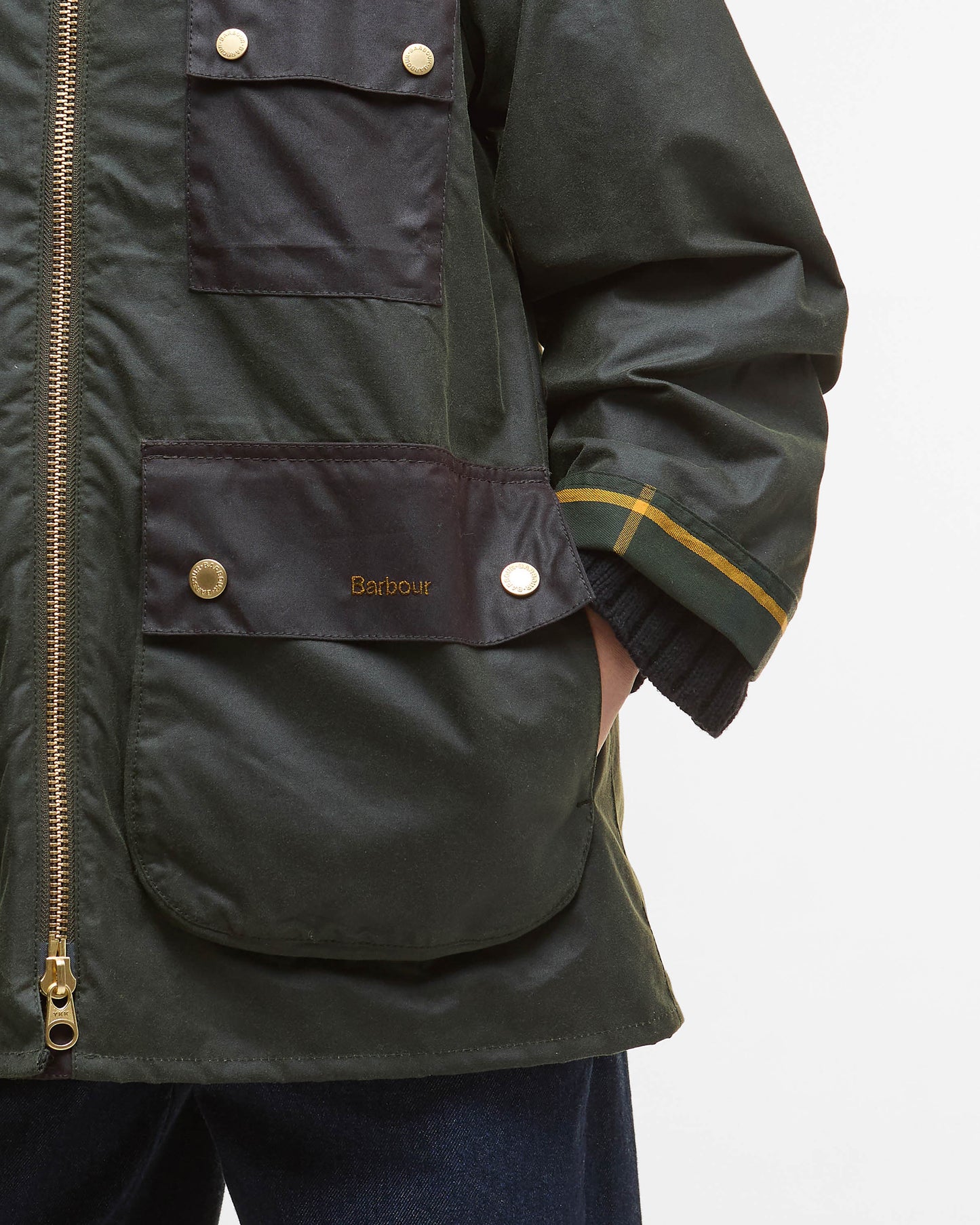 Barbour Luella Womens Wax Jacket - Fern/Ancient Tartan
