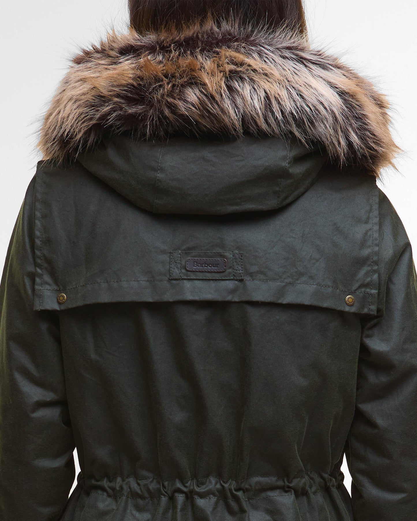 Barbour Durham City Womens Waxed Parka - Fern