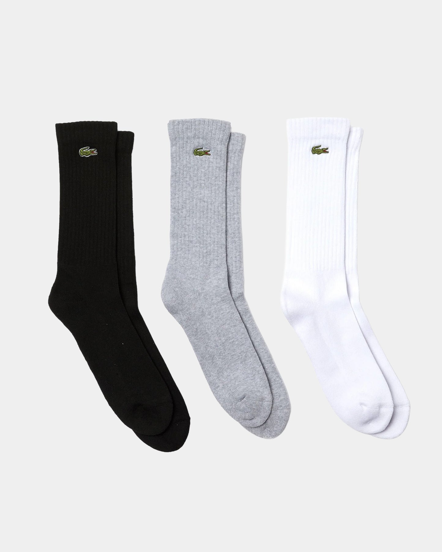 Lacoste 3 Pack Sport Mens High Cut Socks