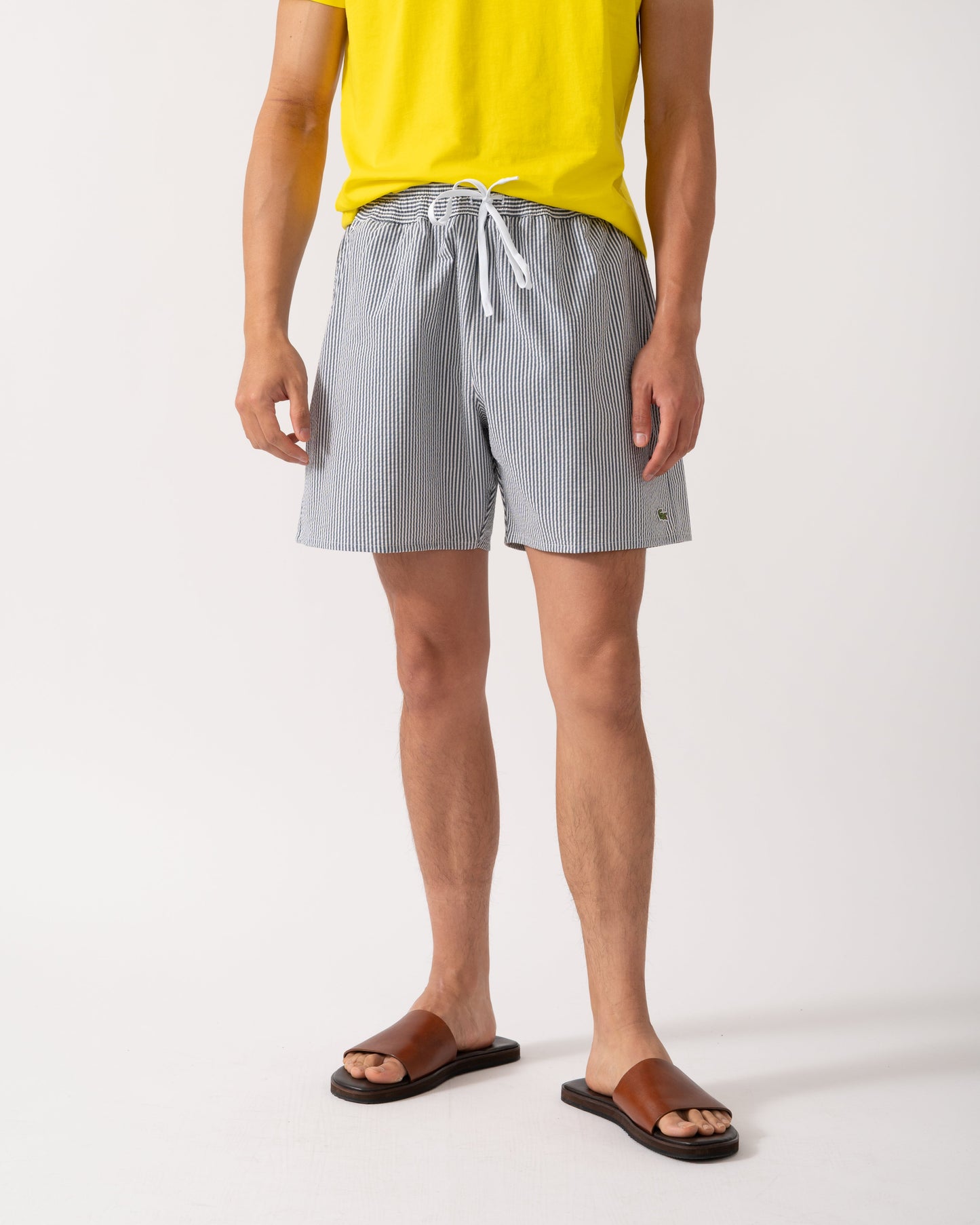 Lacoste Mens Swimming Shorts - White/Falcon HXI