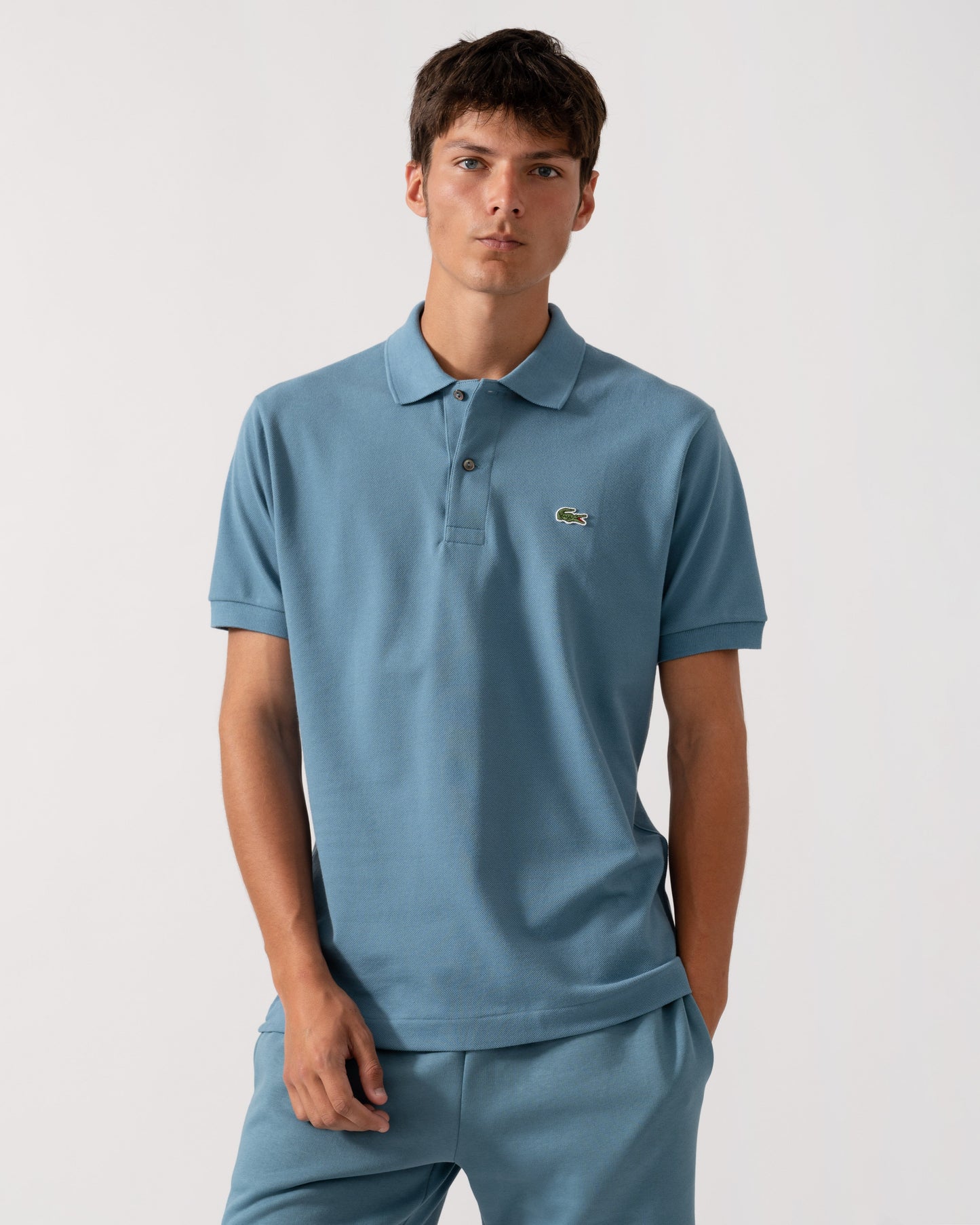 Lacoste Classic Fit L.12.12 Mens Short Sleeve Polo Shirt - Limestone HD9