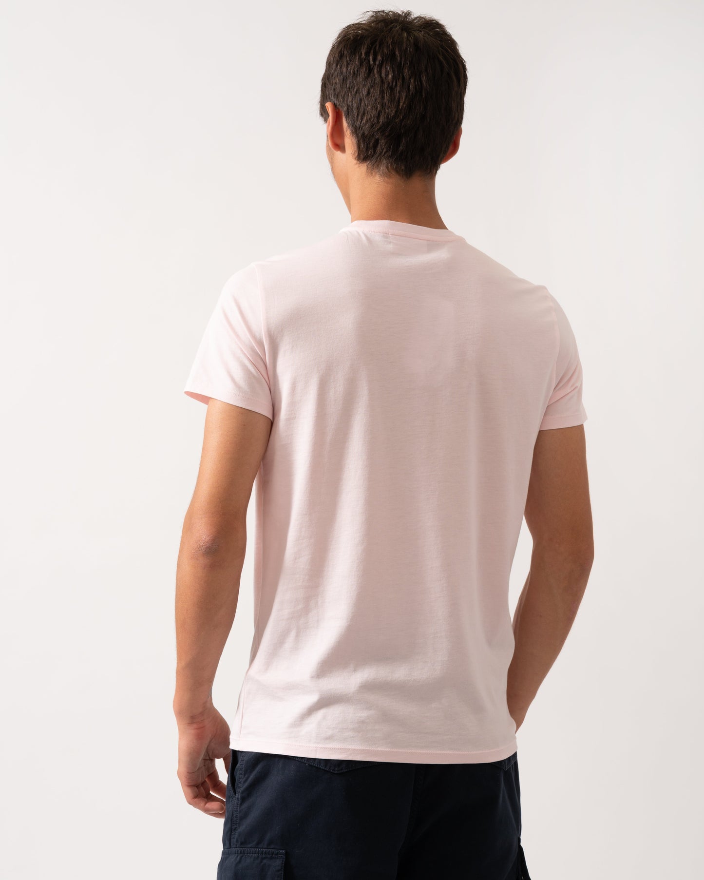 Lacoste Mens Crew Neck Pima Cotton Jersey T-Shirt - Flamingo T03