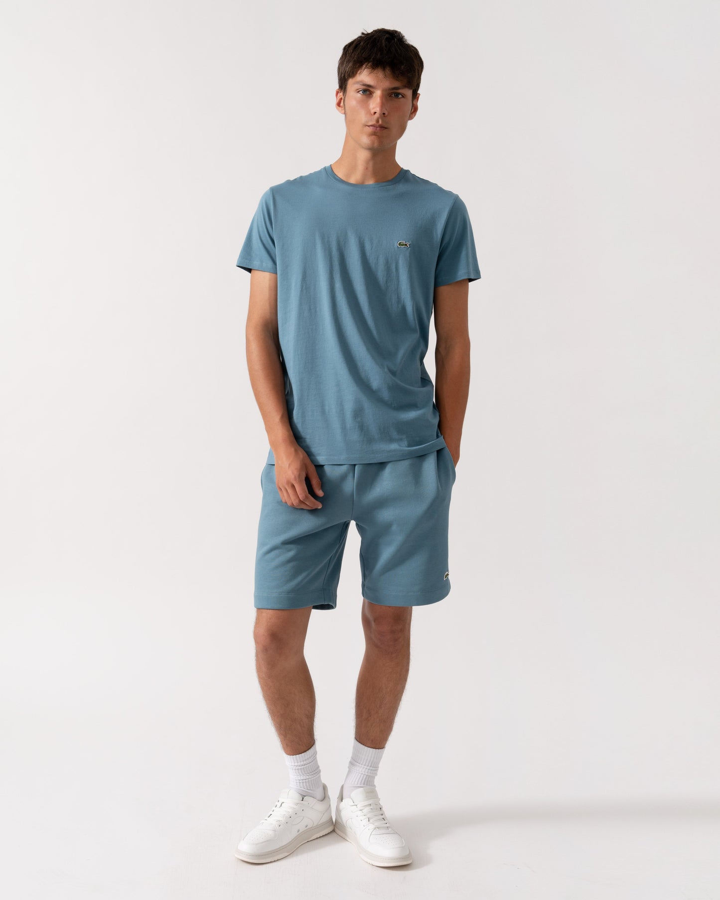 Lacoste Mens Crew Neck Pima Cotton Jersey T-Shirt - Limestone HD9