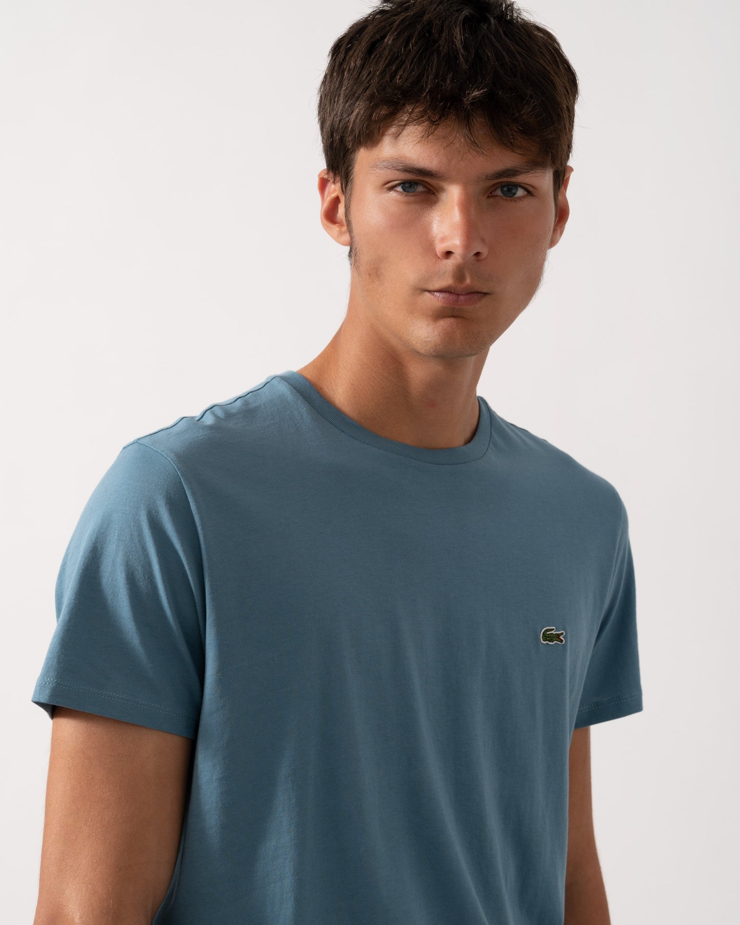 Lacoste Mens Crew Neck Pima Cotton Jersey T-Shirt - Limestone HD9