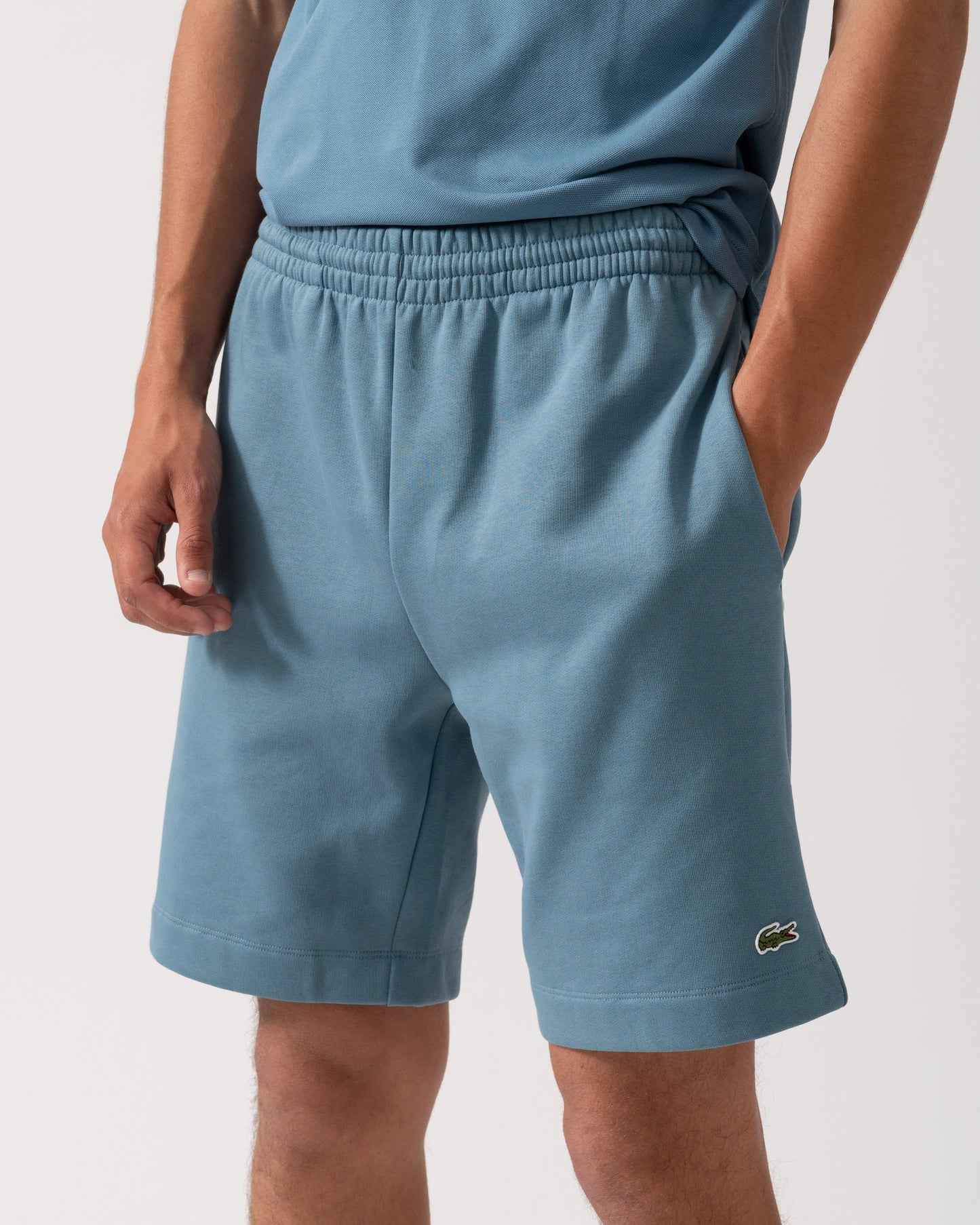 Lacoste Mens Fleece Shorts - Limestone HD9