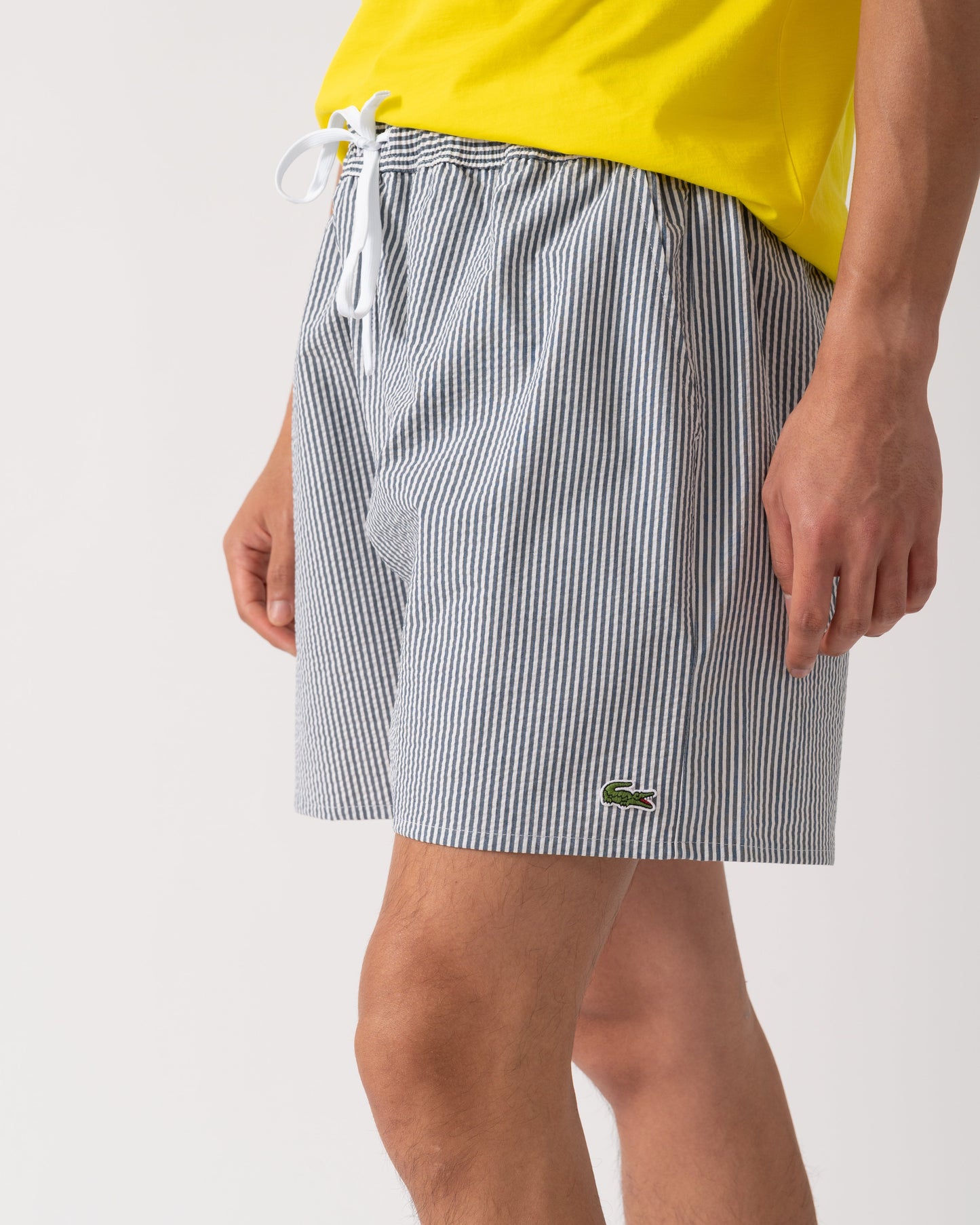 Lacoste Mens Swimming Shorts - White/Falcon HXI