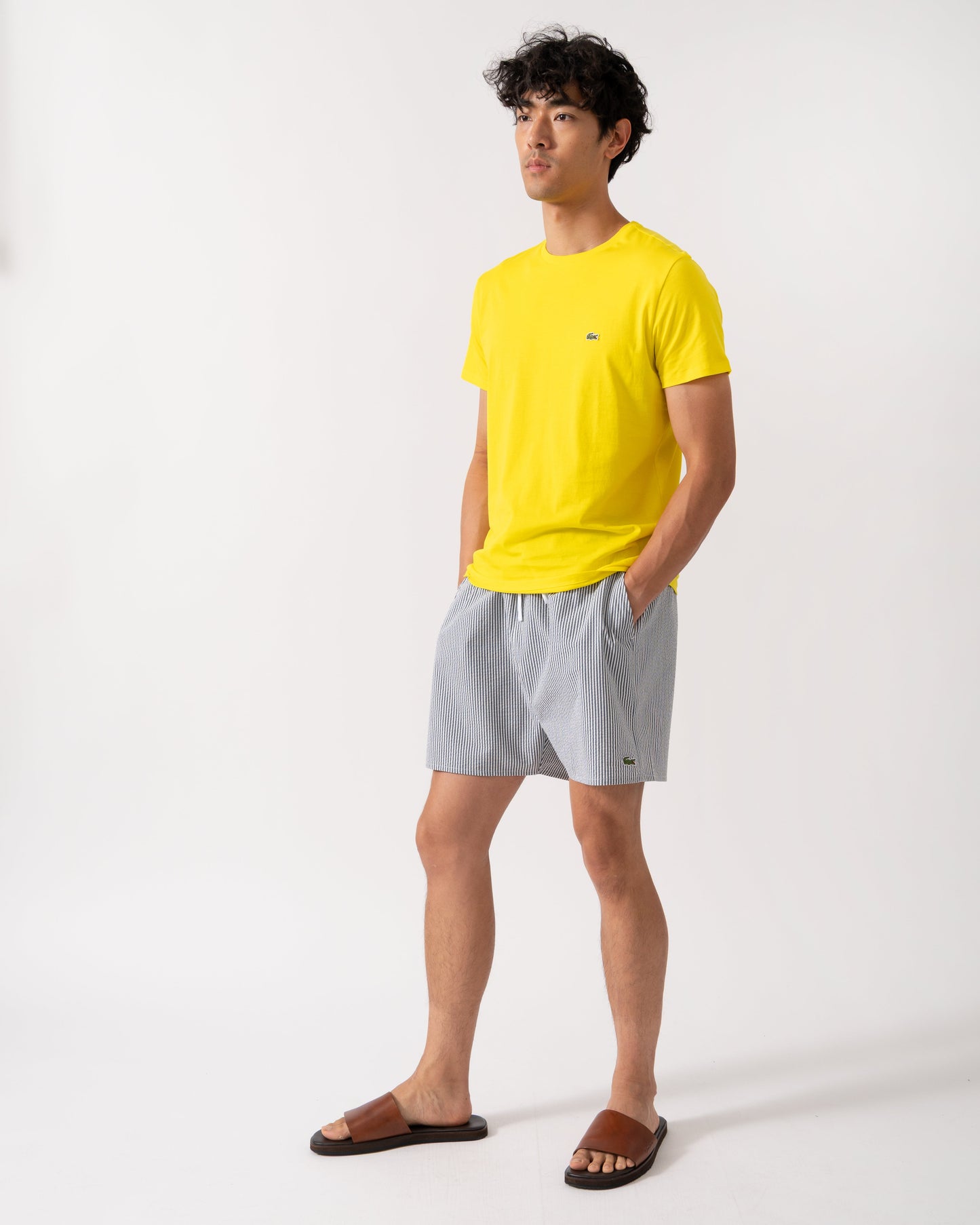 Lacoste Mens Swimming Shorts - White/Falcon HXI