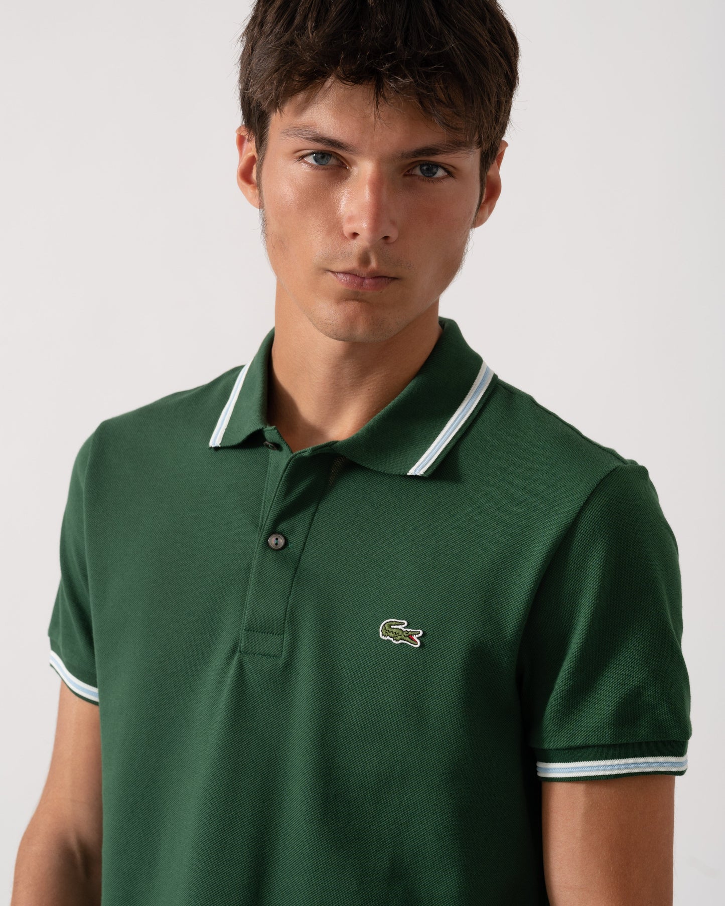Lacoste Mens Tipped Polo Shirt - Green 132
