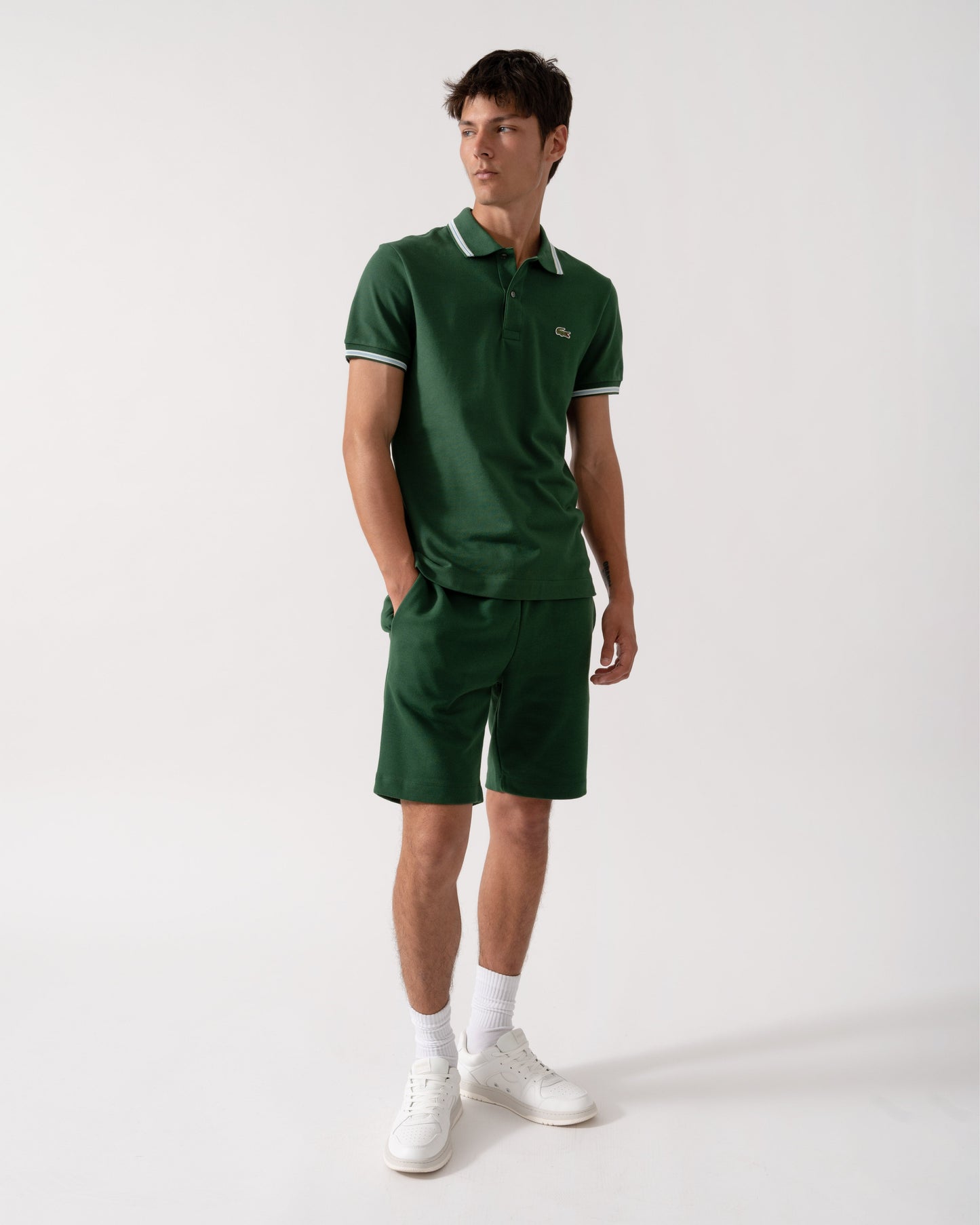 Lacoste Mens Tipped Polo Shirt - Green 132