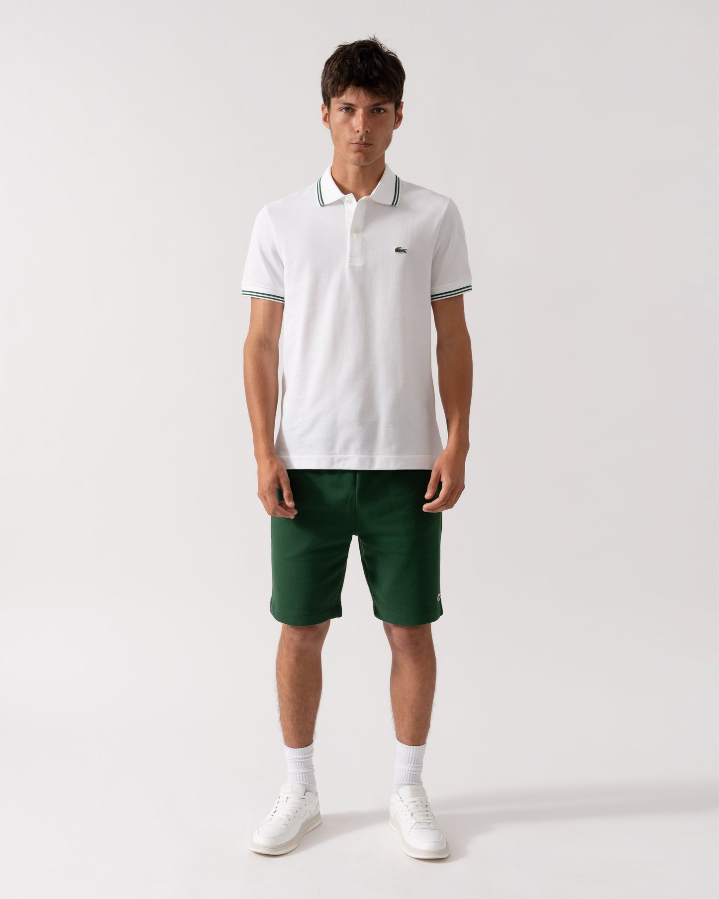 Lacoste Mens Tipped Polo Shirt - White 001
