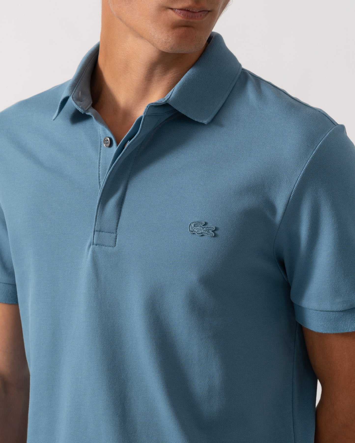 Lacoste Smart Paris Mens Stretch Cotton Polo Shirt - Limestone HD9