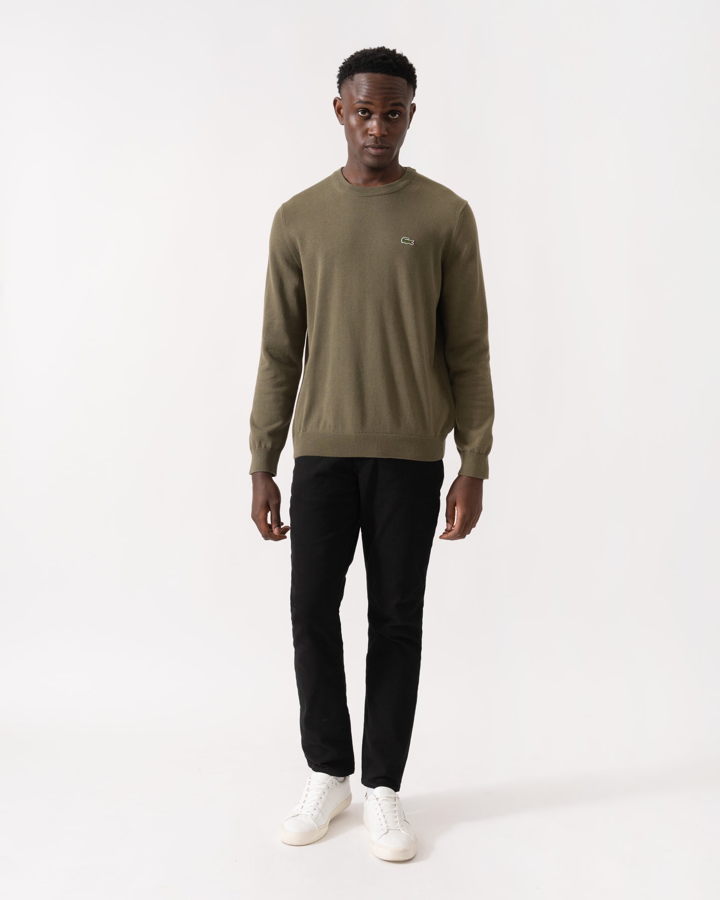 Lacoste Unisex Organic Cotton Sweater - Olive E9F