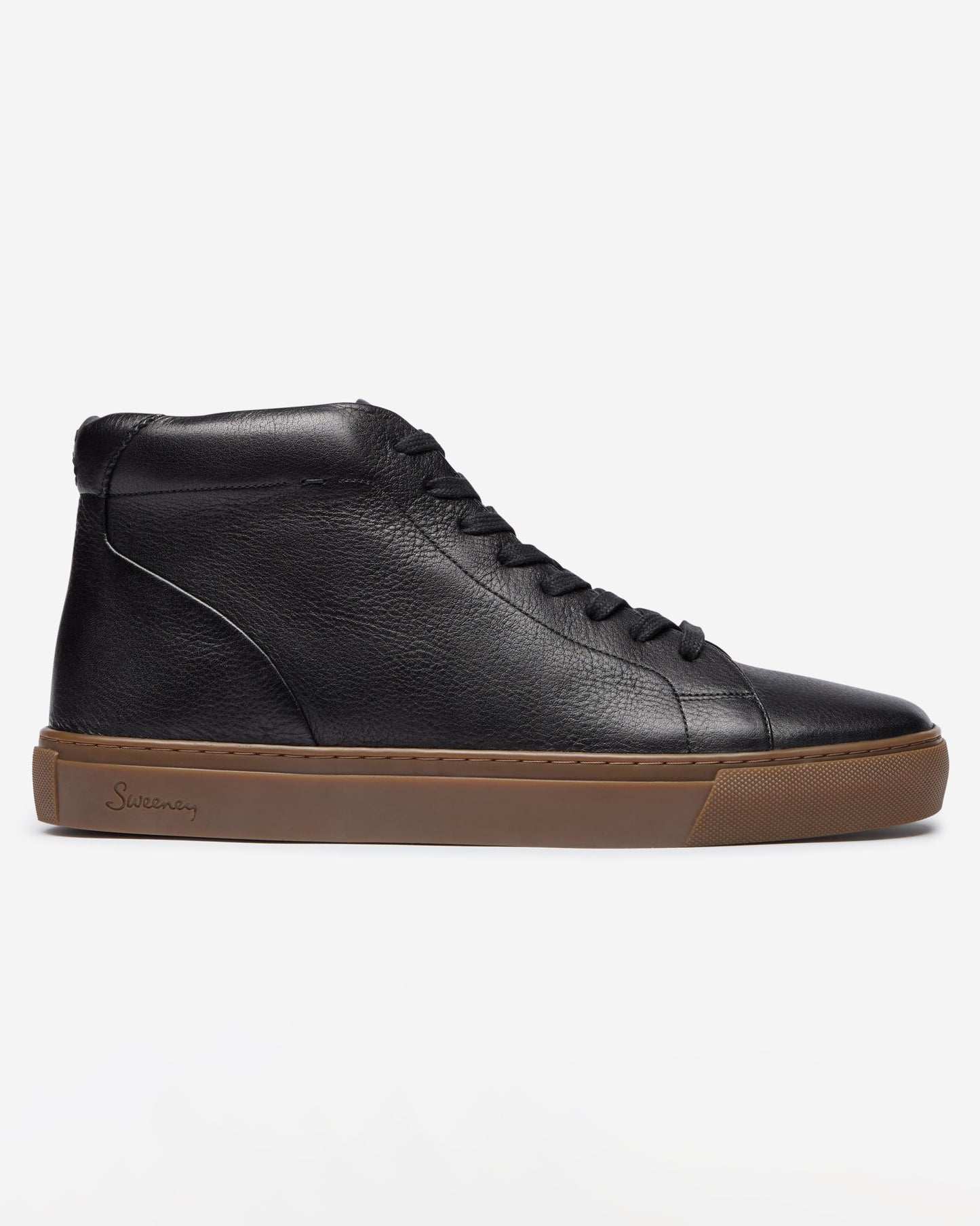 Oliver Sweeney Laxey Mens Soft-Milled Calf Leather Hi-Tops - Black