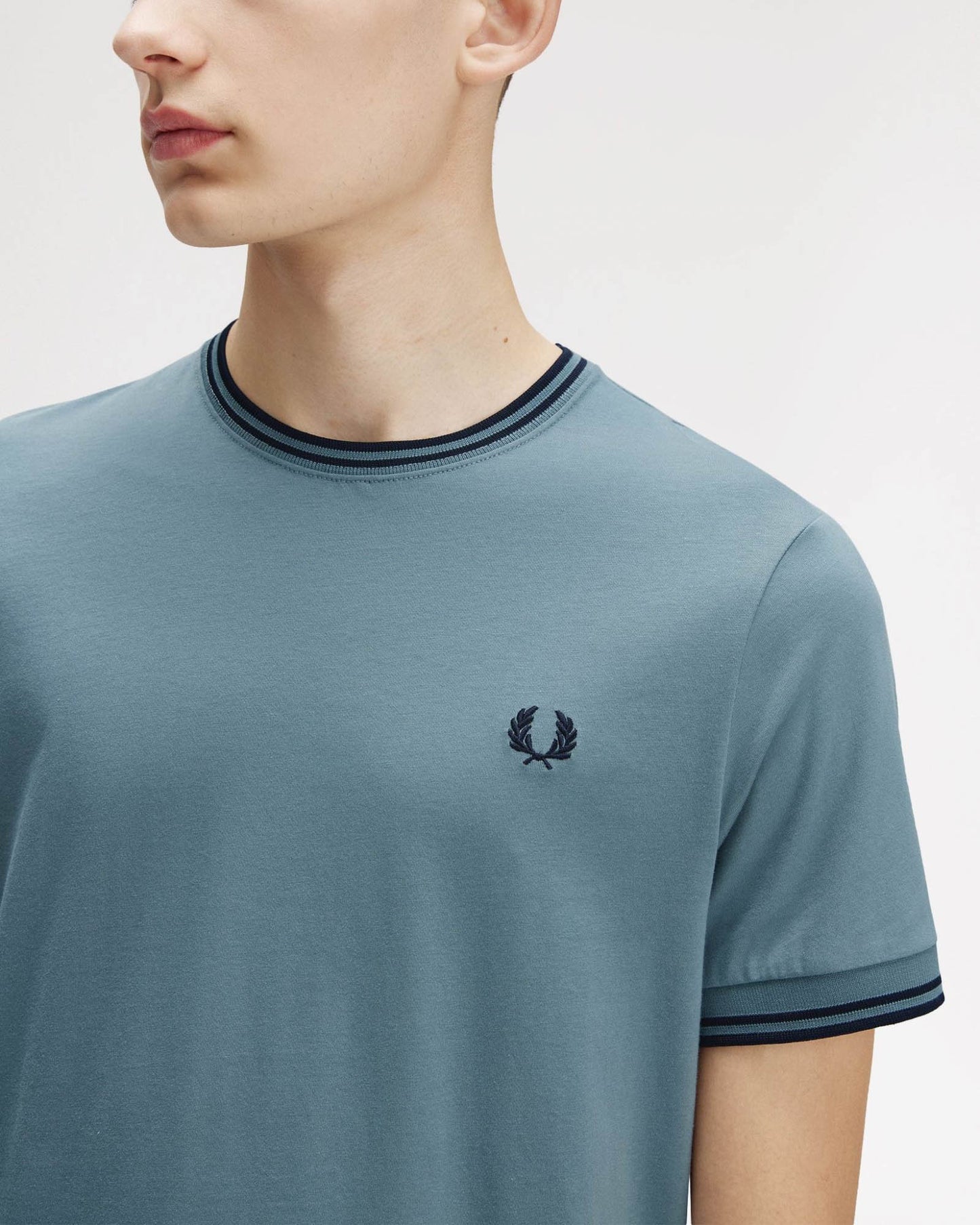 Fred Perry Mens Twin Tipped T-Shirt - Stockport Blue/Navy/Navy Z56
