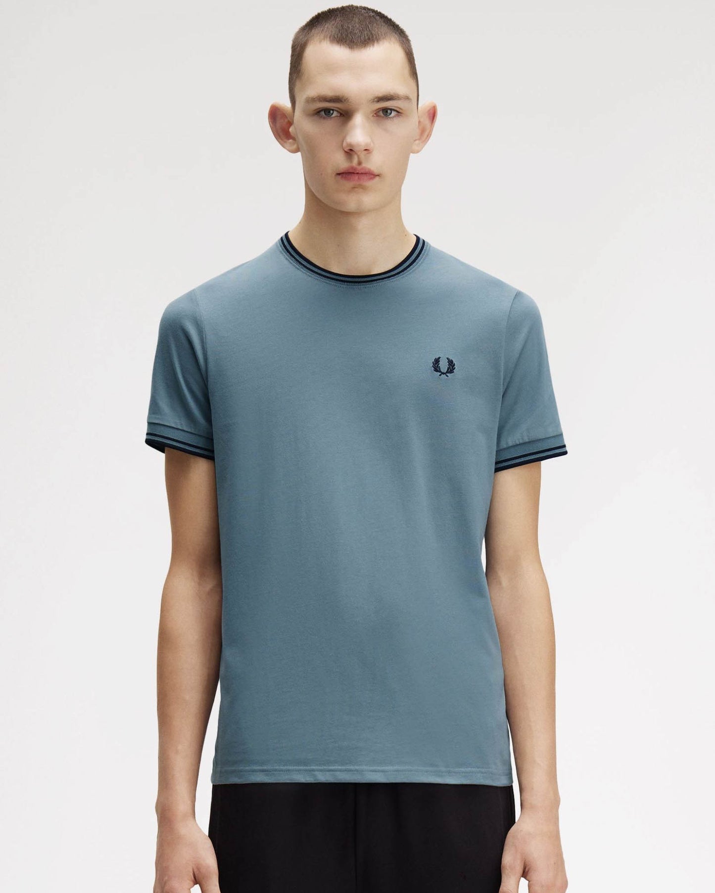 Fred Perry Mens Twin Tipped T-Shirt - Stockport Blue/Navy/Navy Z56