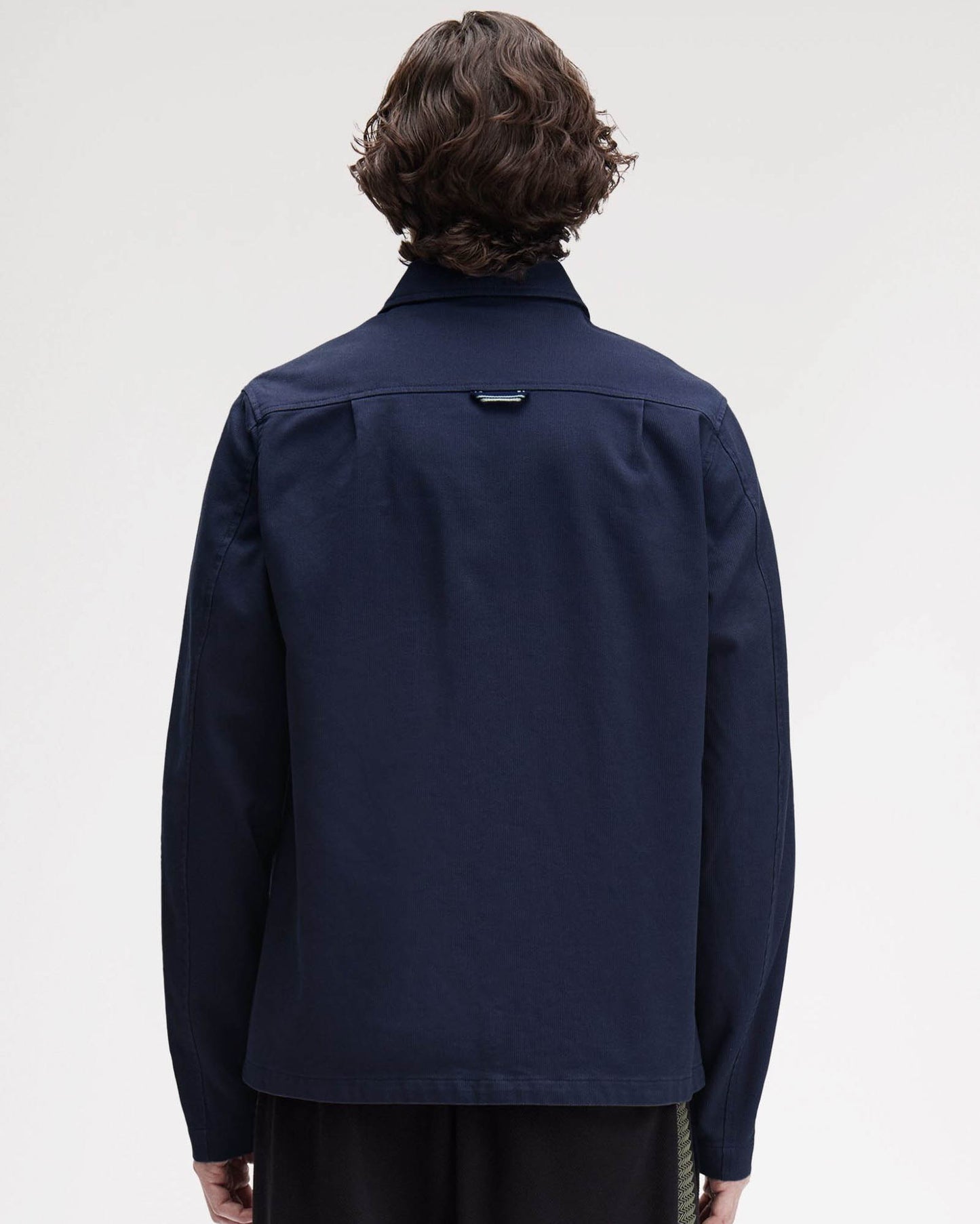 Fred Perry Mens Bedford Cord Overshirt - Dark Airforce 738