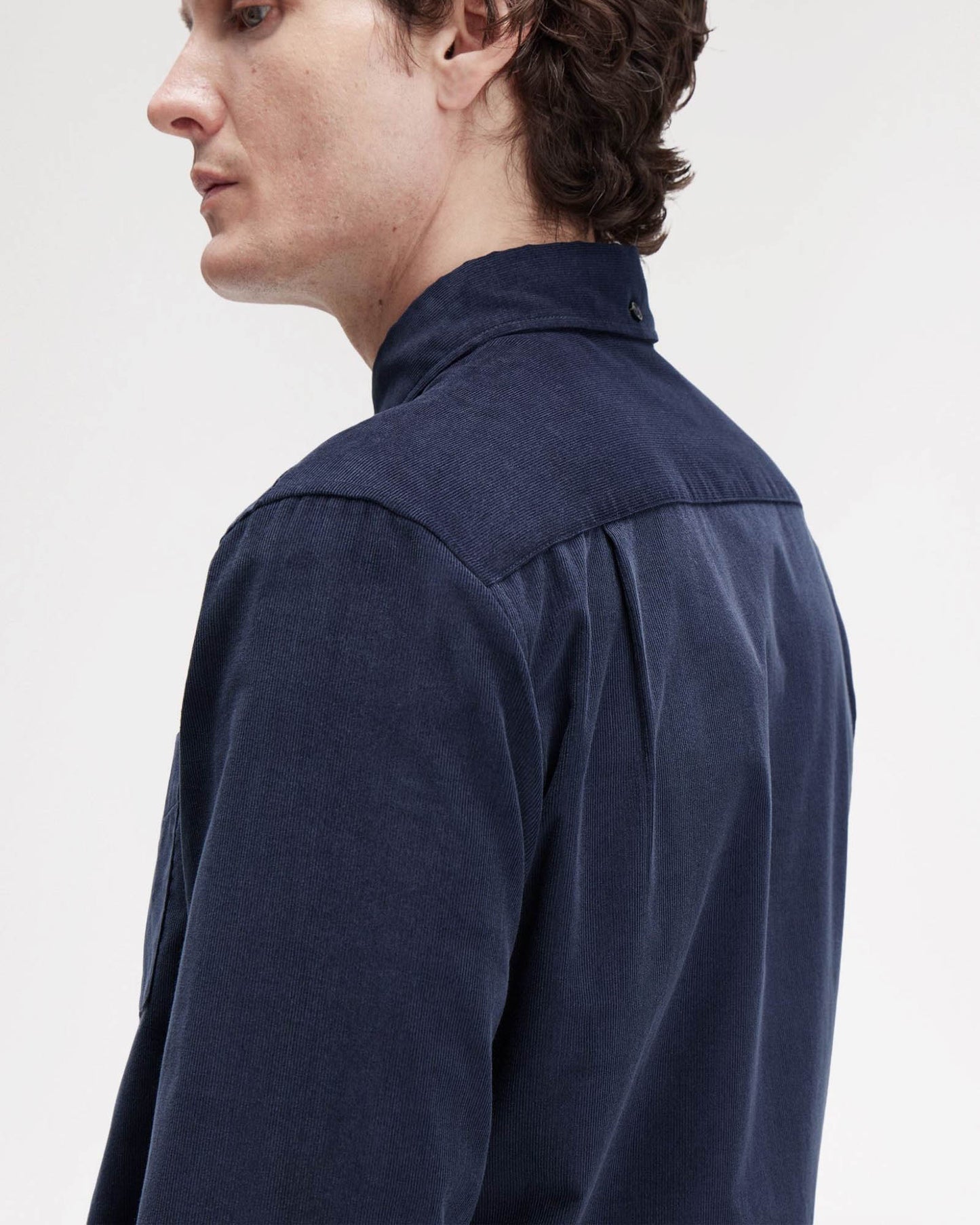 Needle Cord Shirt - Dark Airforce 738