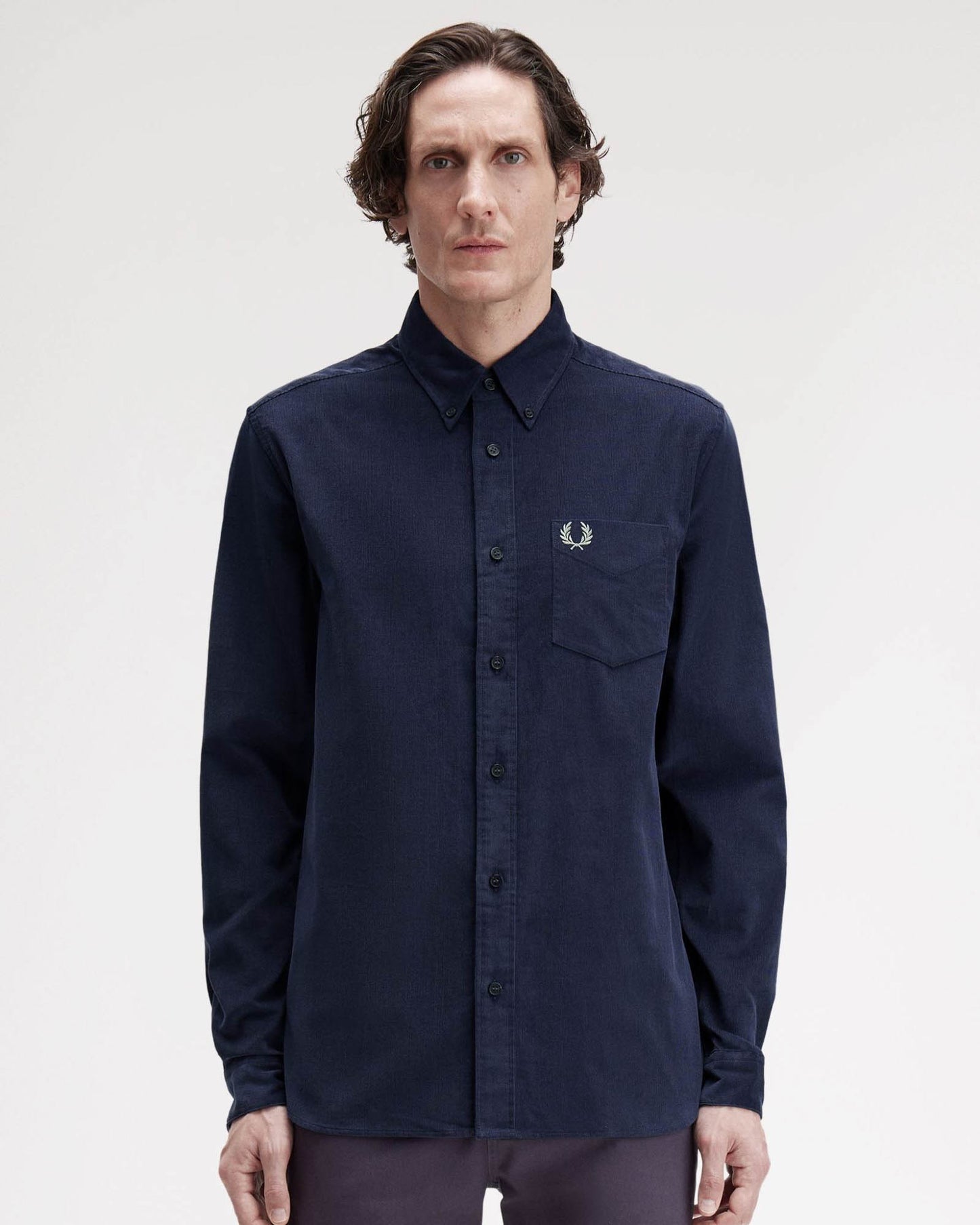 Needle Cord Shirt - Dark Airforce 738